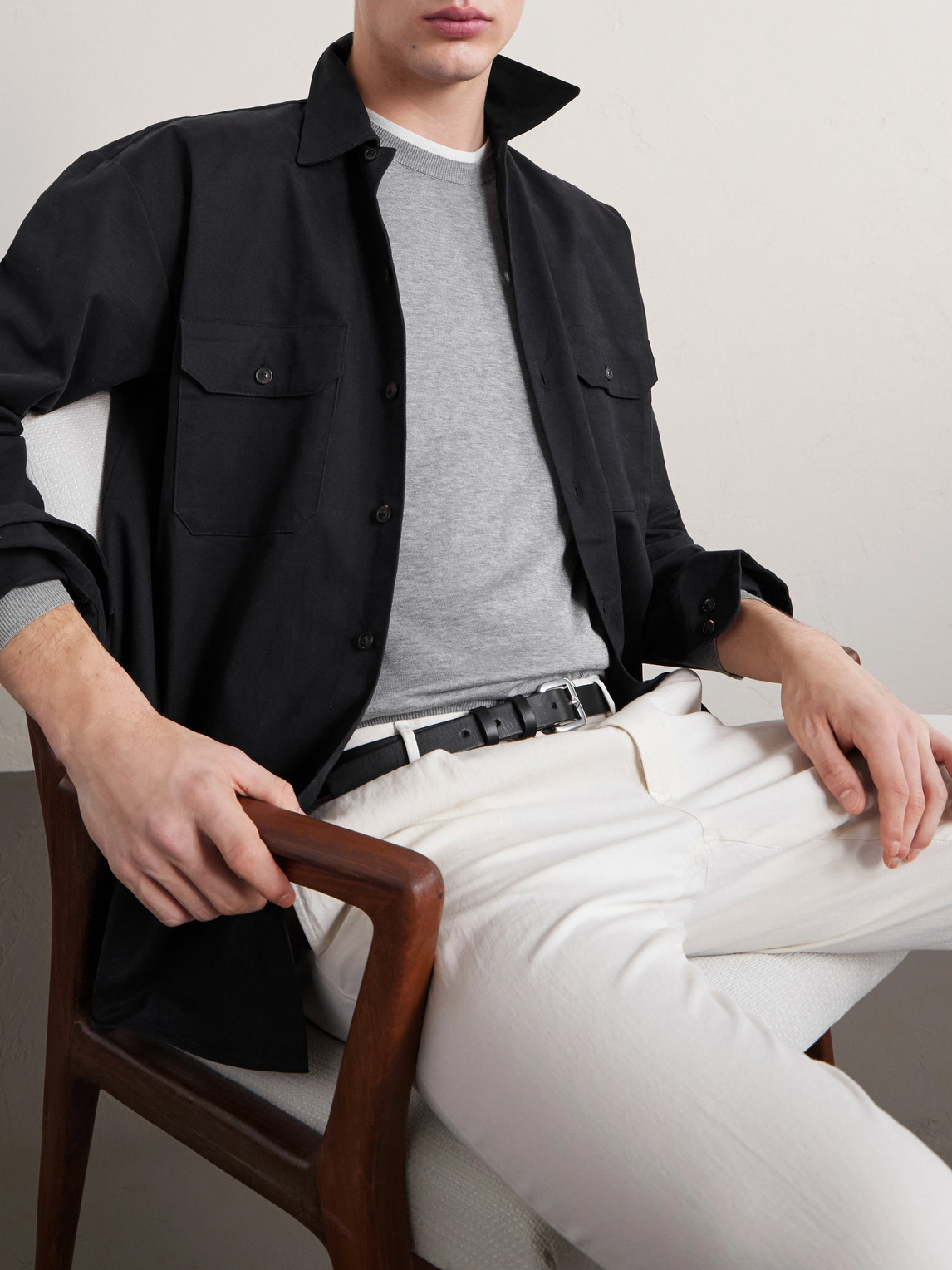 Cotton And Silk-Blend Sweater