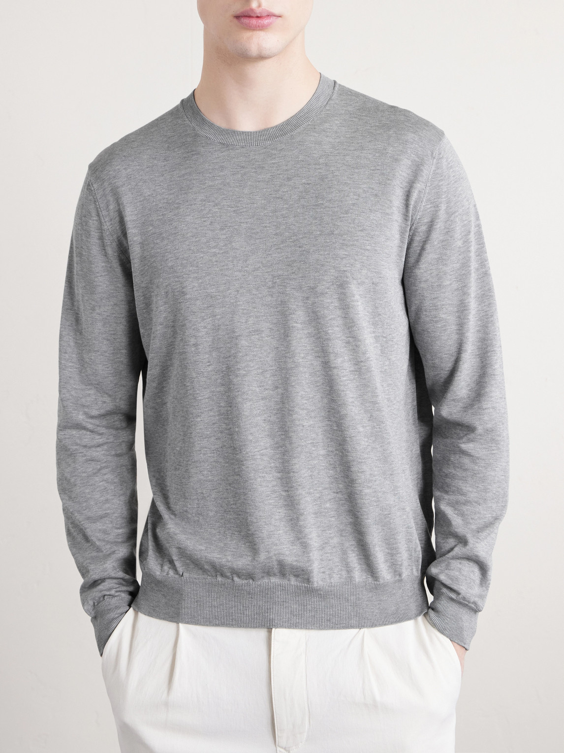 Cotton And Silk-Blend Sweater
