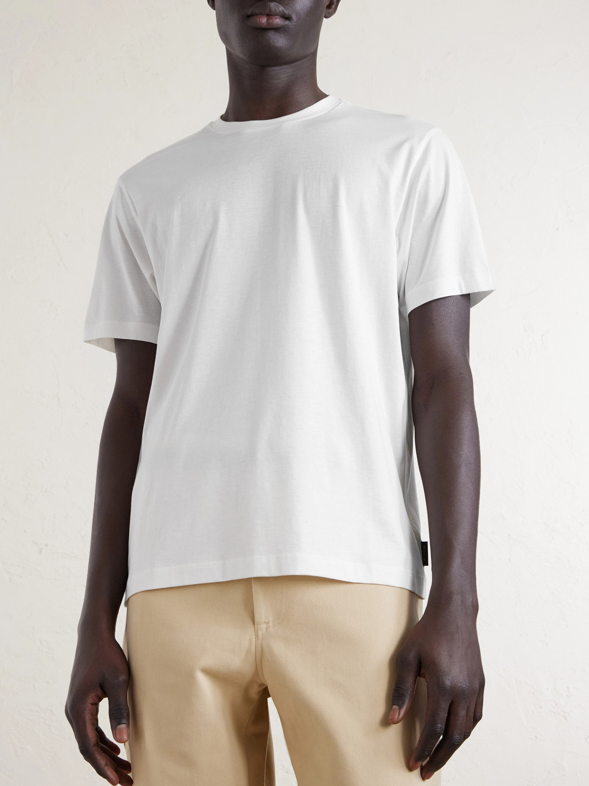 Zanone Cotton And Silk-Blend Jersey T-Shirt