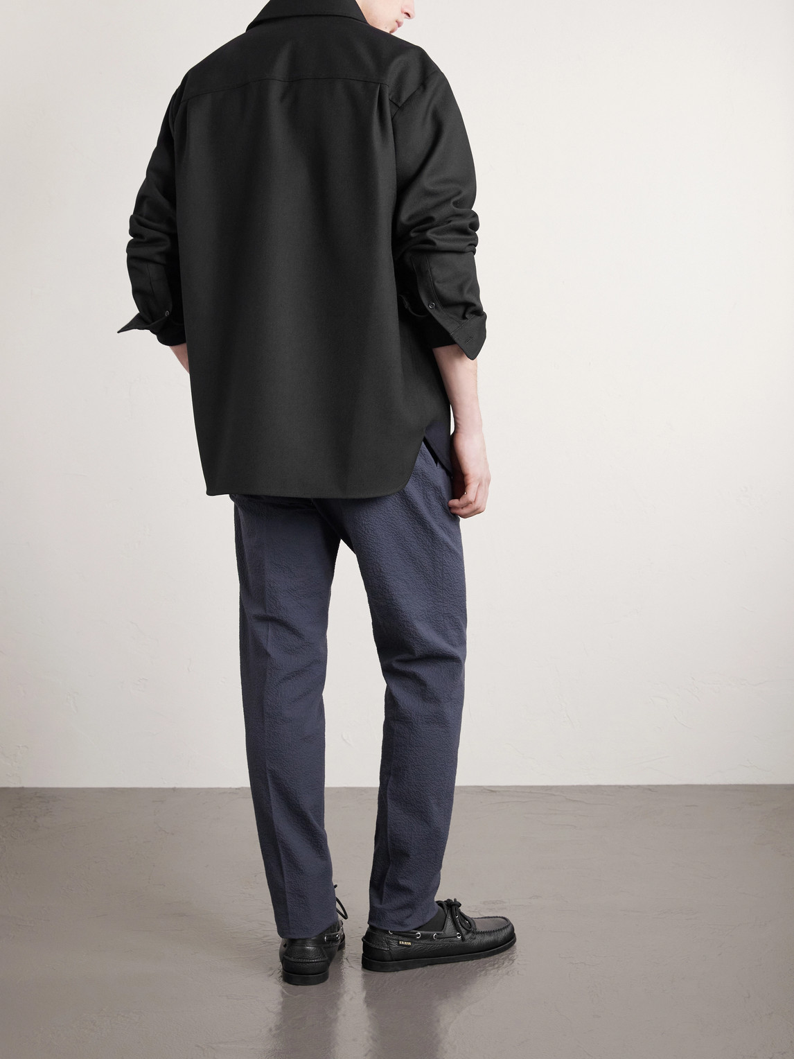  Slowear - Tapered Cotton-blend Seersucker Trousers - Men - Gray - It 44 