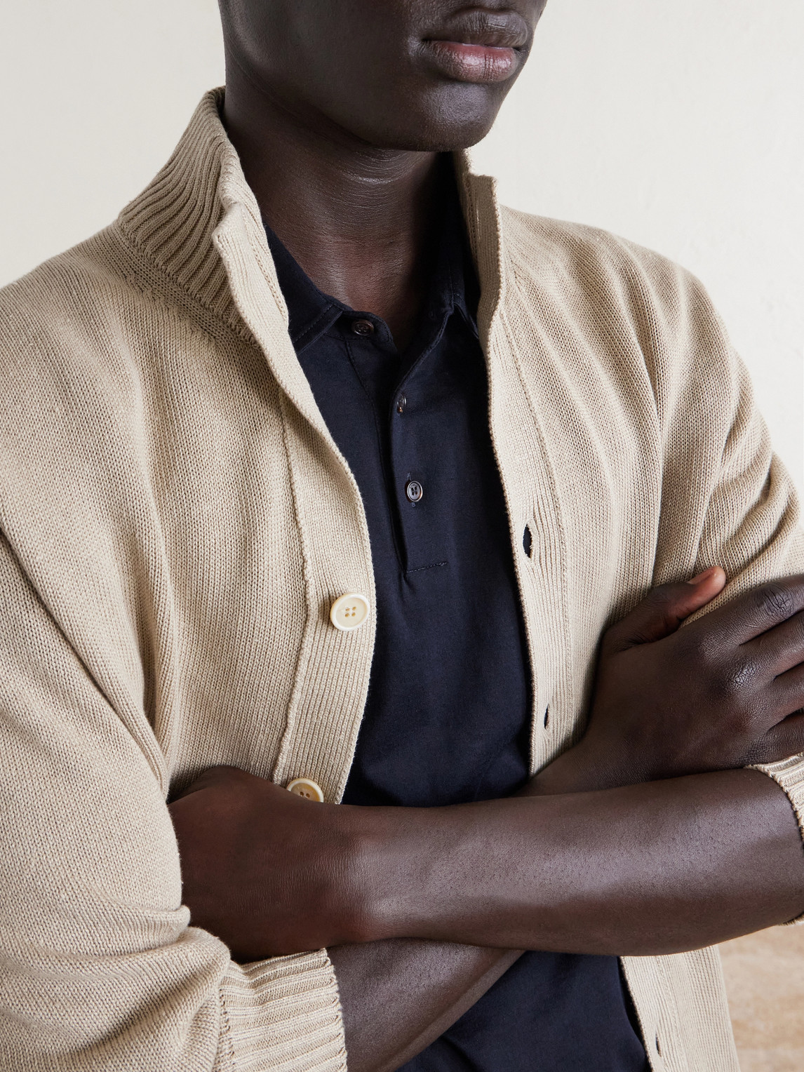 Cotton And Silk-Blend Jersey Polo Shirt