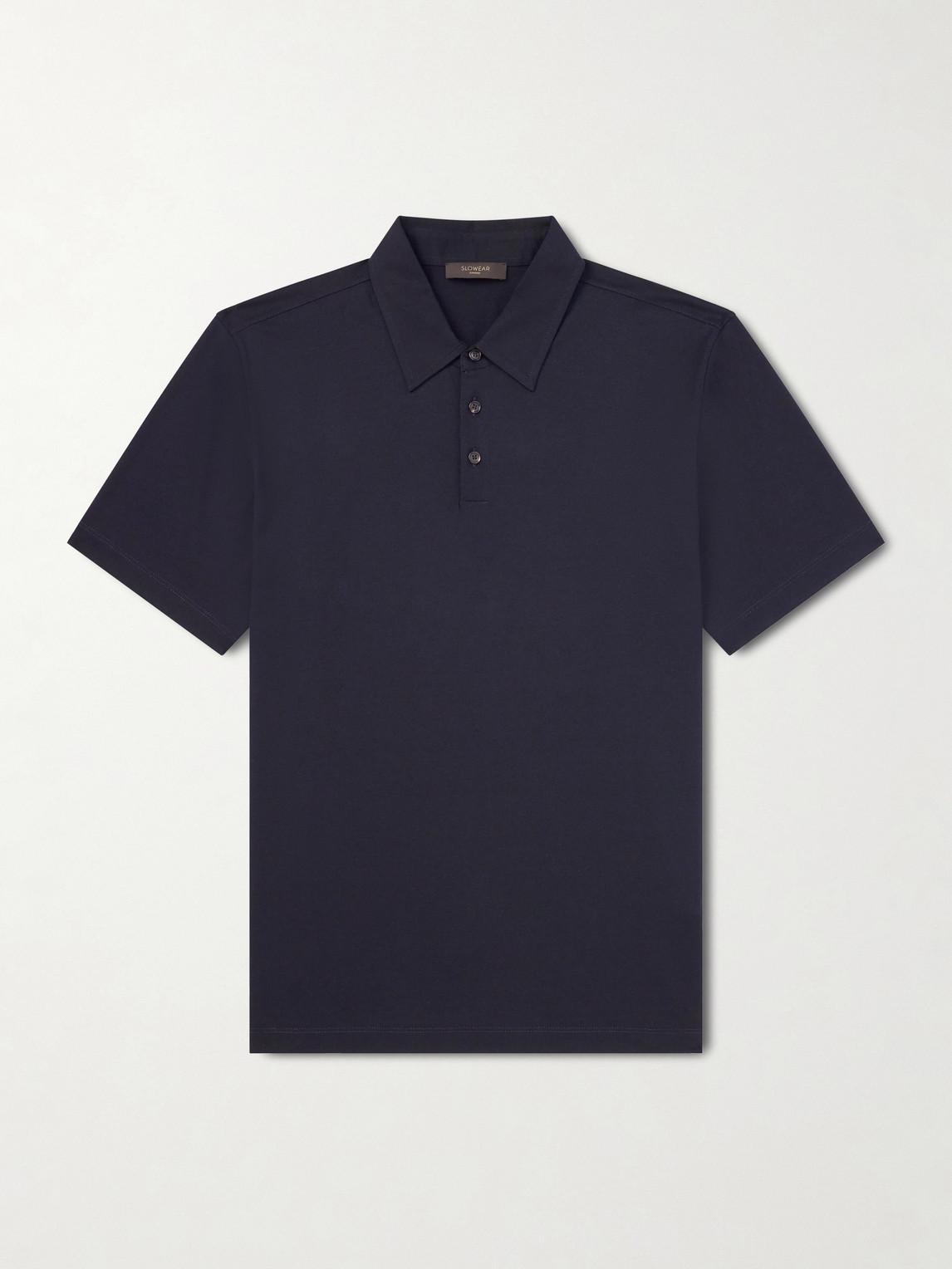Slowear Cotton And Silk-blend Jersey Polo Shirt In Blue