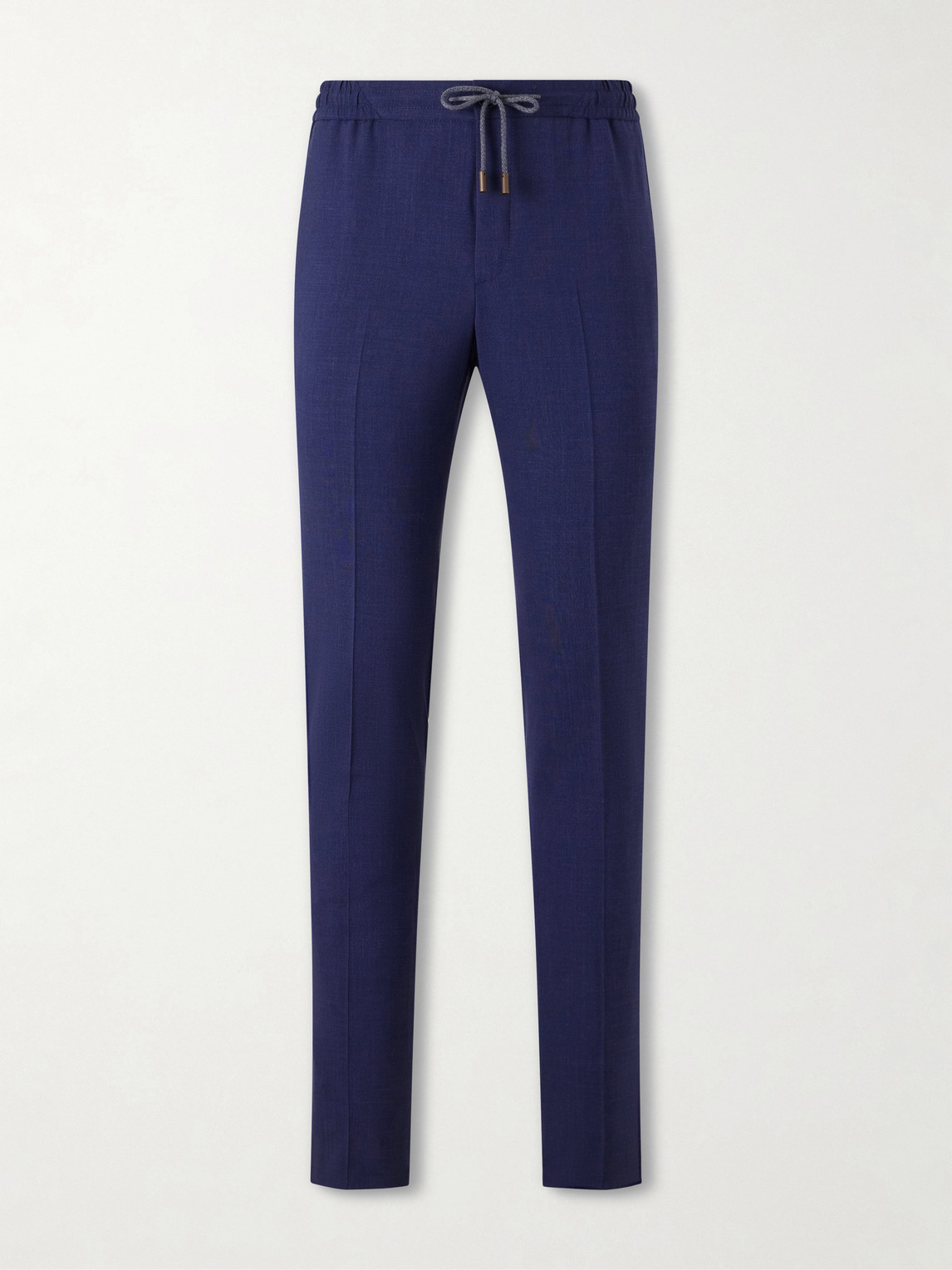 Slowear Tapered Pleated Virgin Wool, Silk and Linen-Blend Drawstring Trousers IT 50