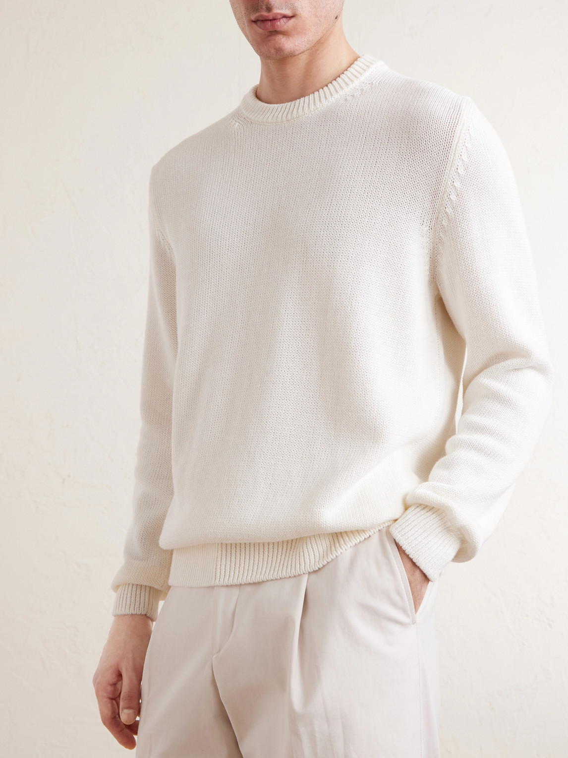 Slim-Fit Cotton Sweater