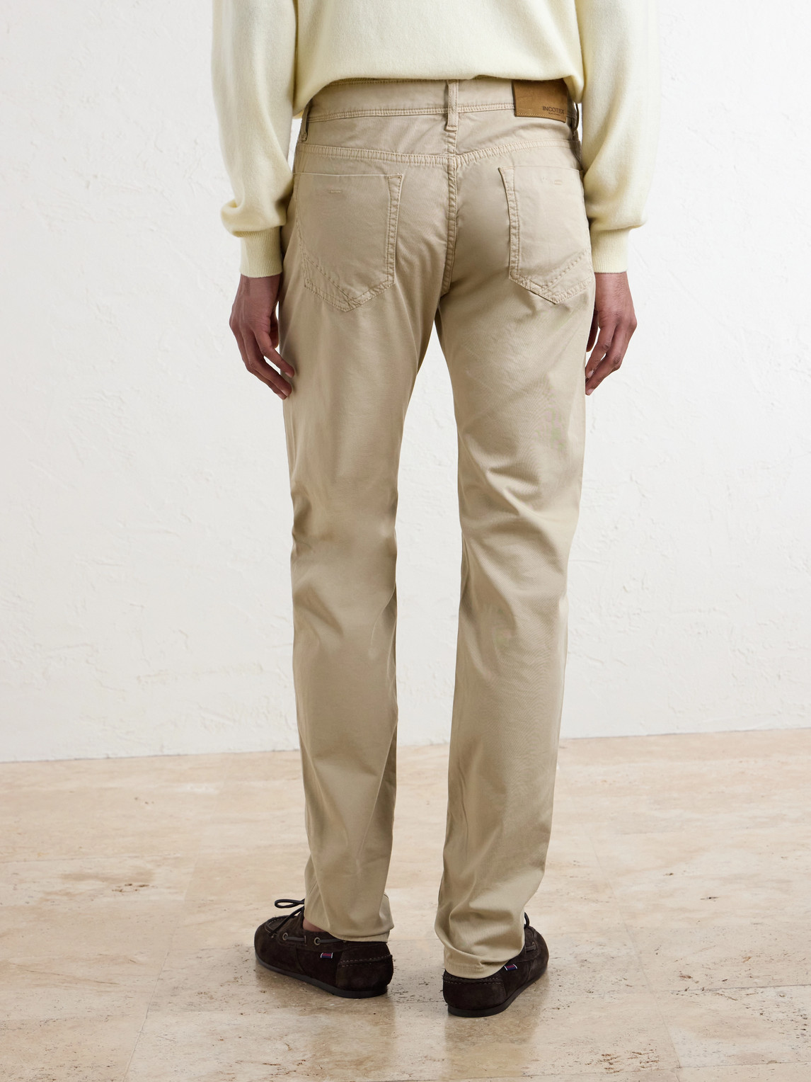 Stretch Cotton-Blend Gabardine Trousers Slim-Fit