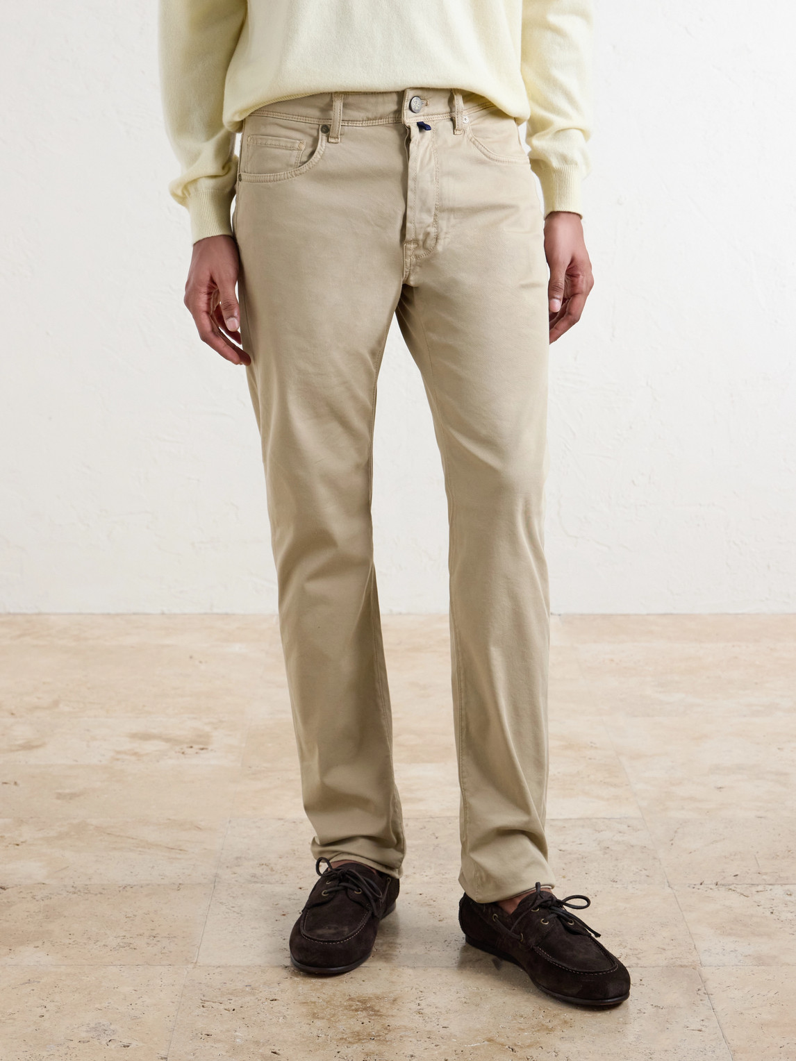 Stretch Cotton-Blend Gabardine Trousers Slim-Fit