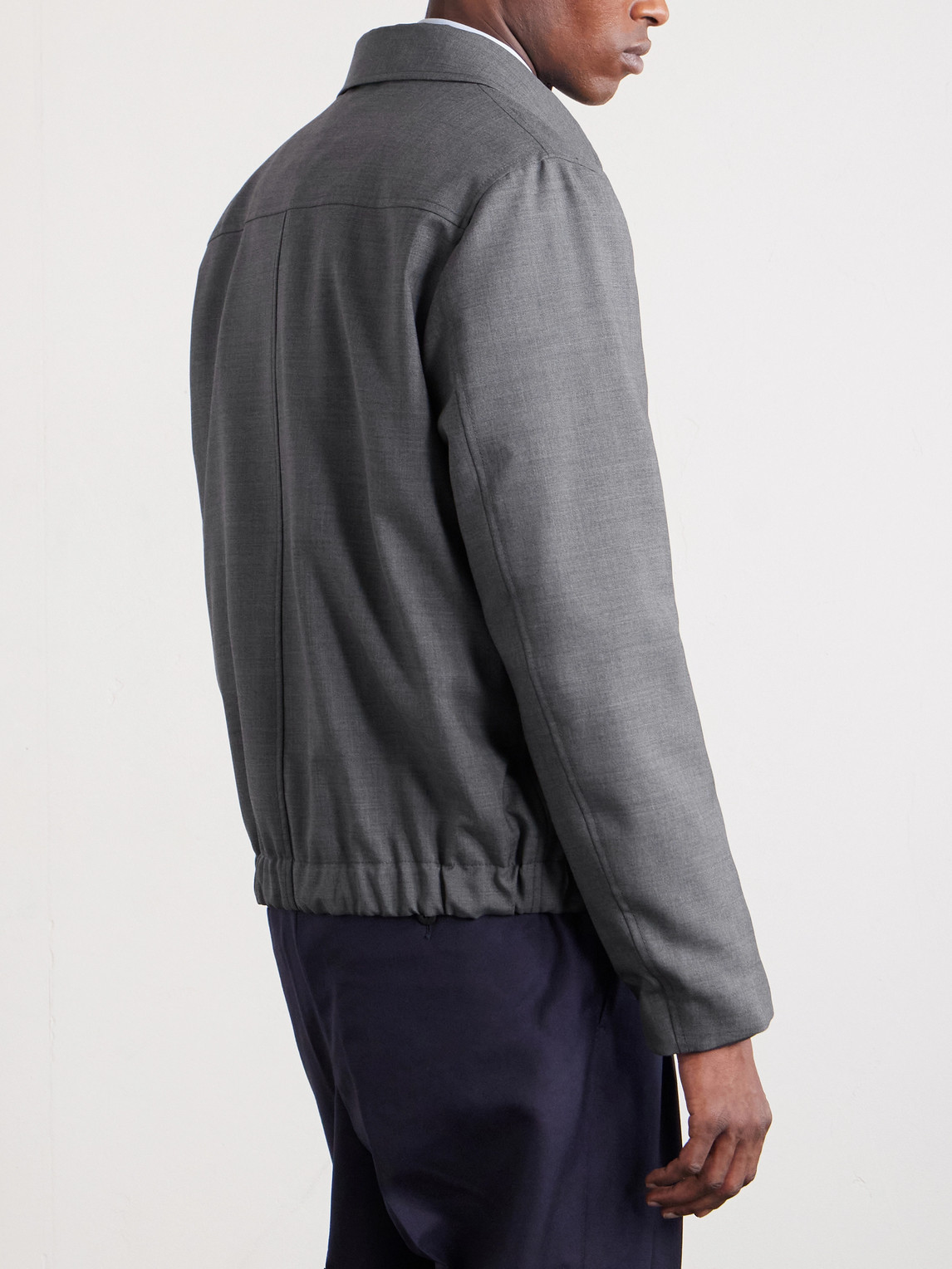 Wool-Canvas Blouson Jacket