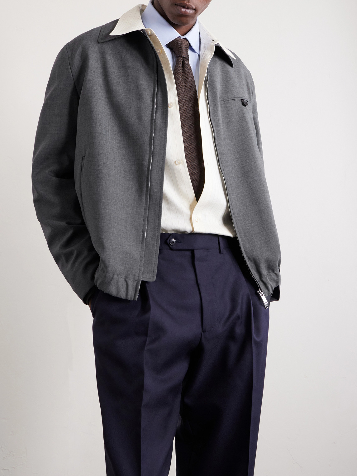 Wool-Canvas Blouson Jacket