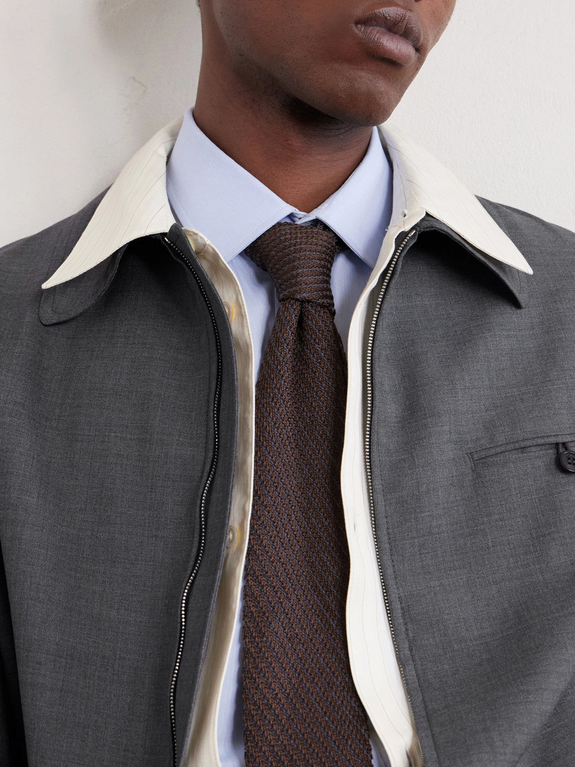 Wool-Canvas Blouson Jacket