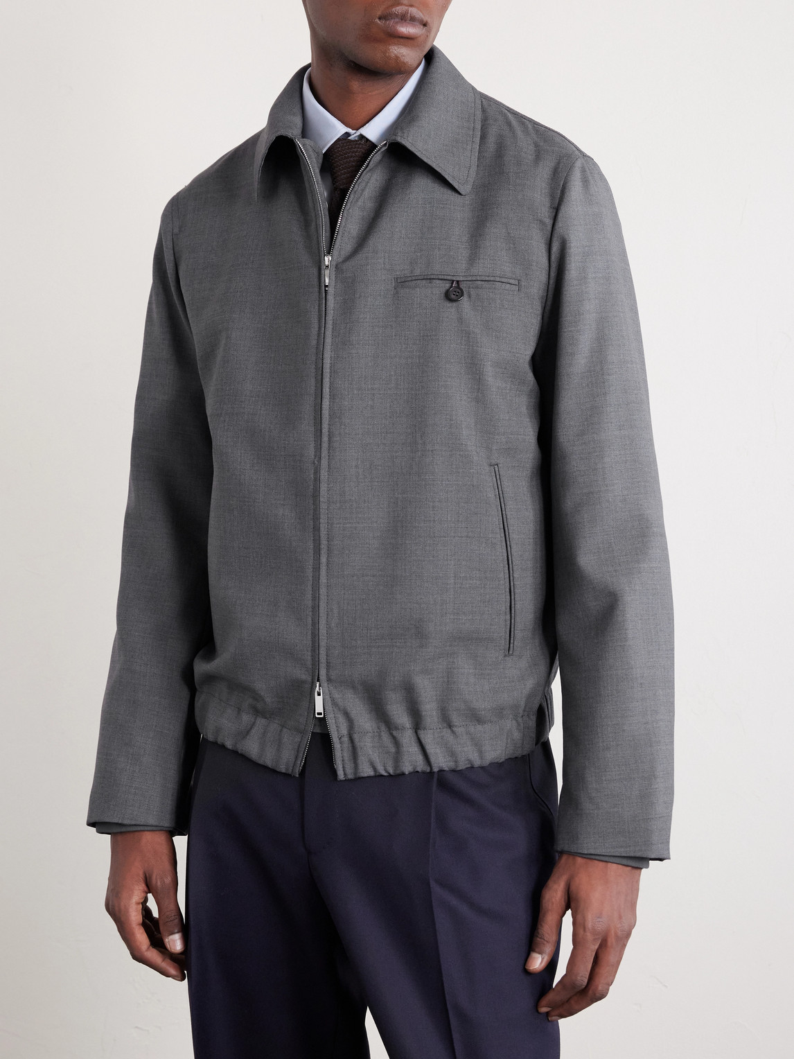 Wool-Canvas Blouson Jacket