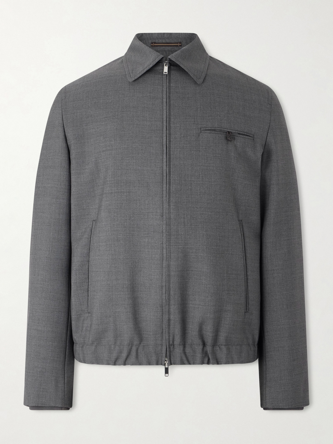 Slowear Wool-canvas Blouson Jacket In Gray