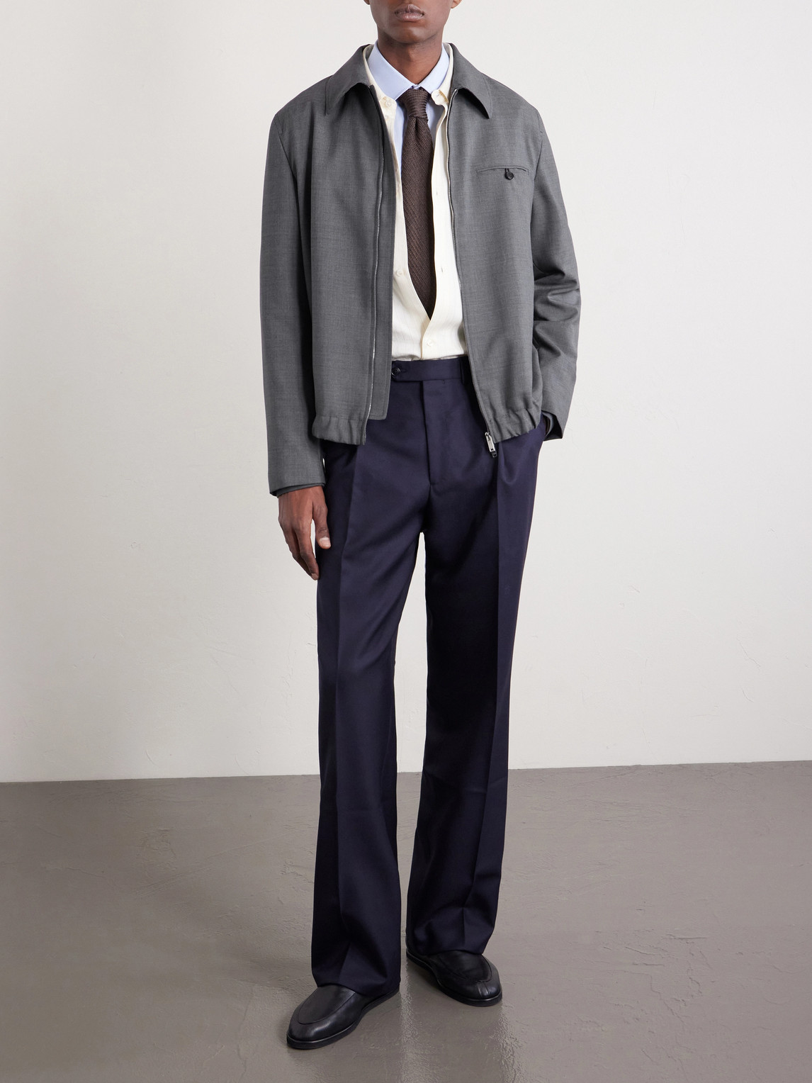 Wool-Canvas Blouson Jacket