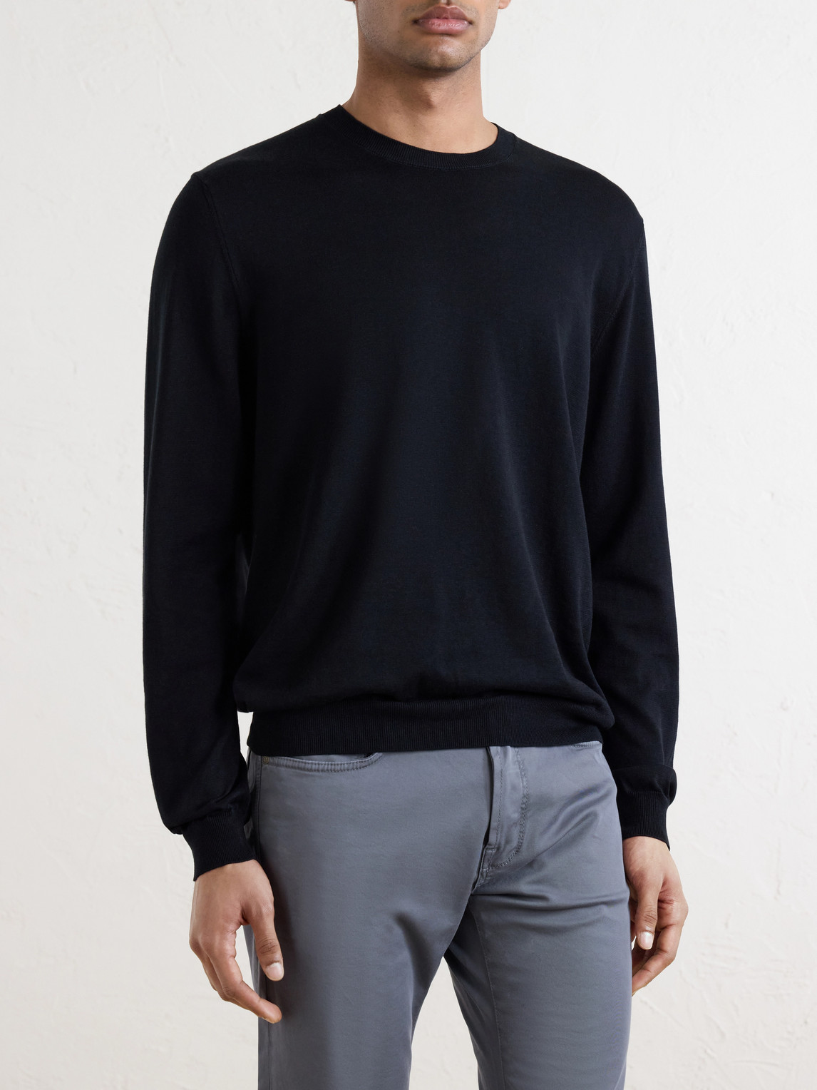 Cotton And Silk-Blend Sweater