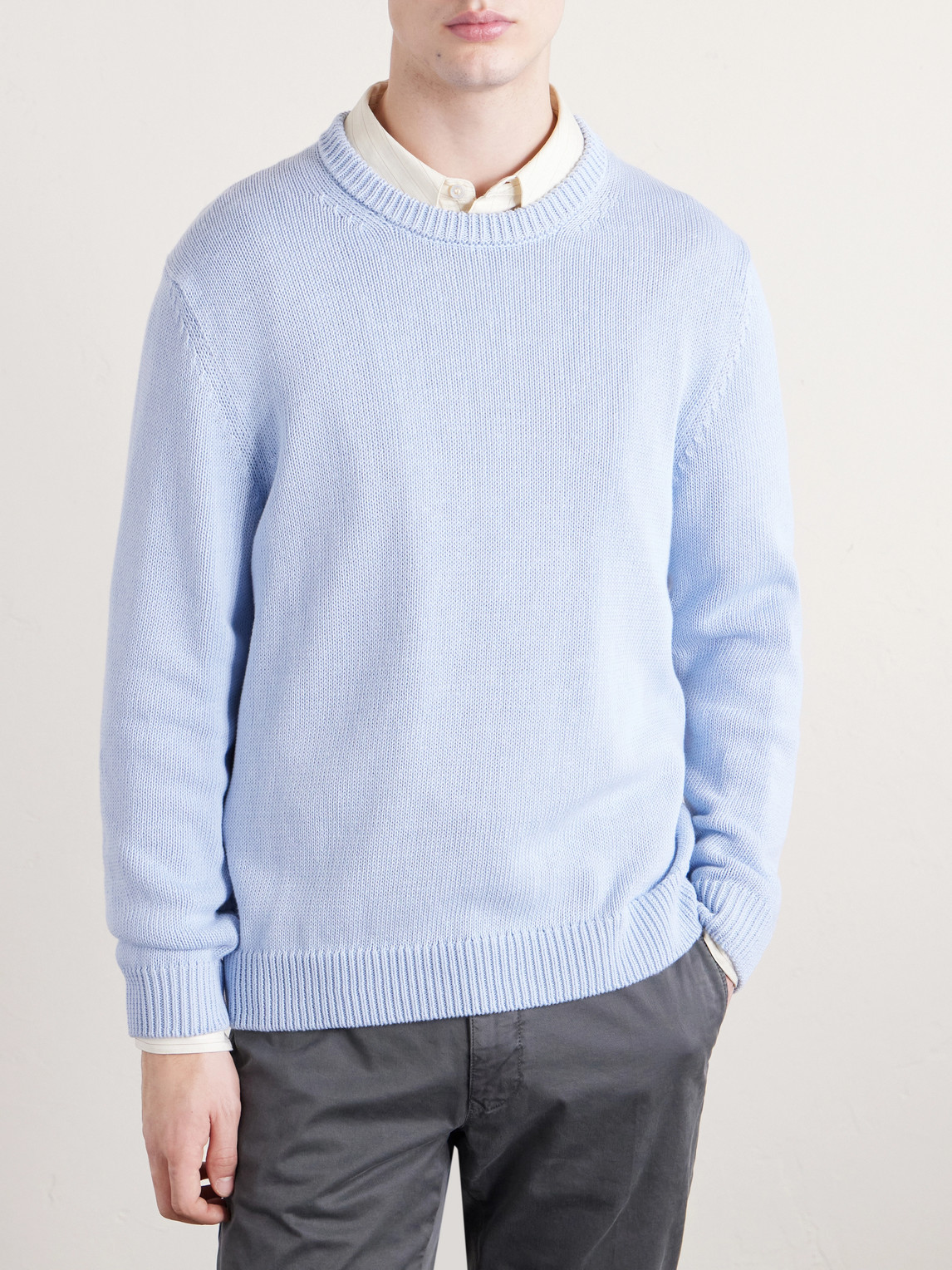 Slim-Fit Cotton Sweater