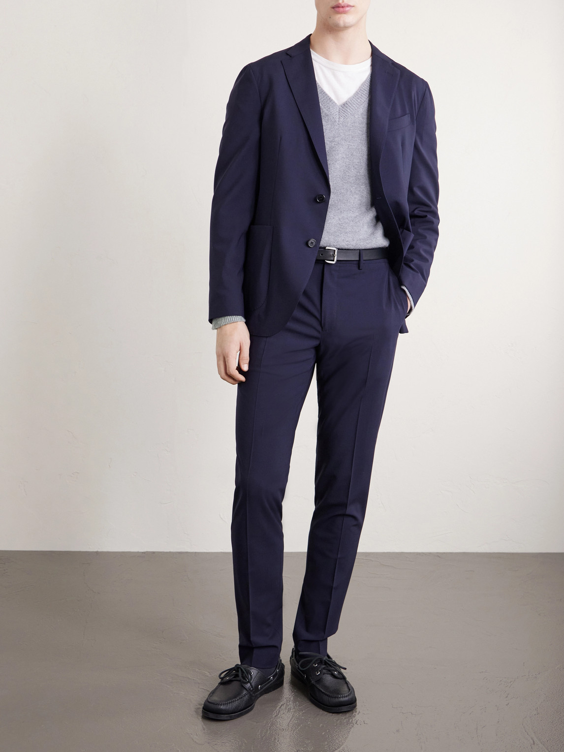 Slowear Wool-blend Suit Jacket In Blue