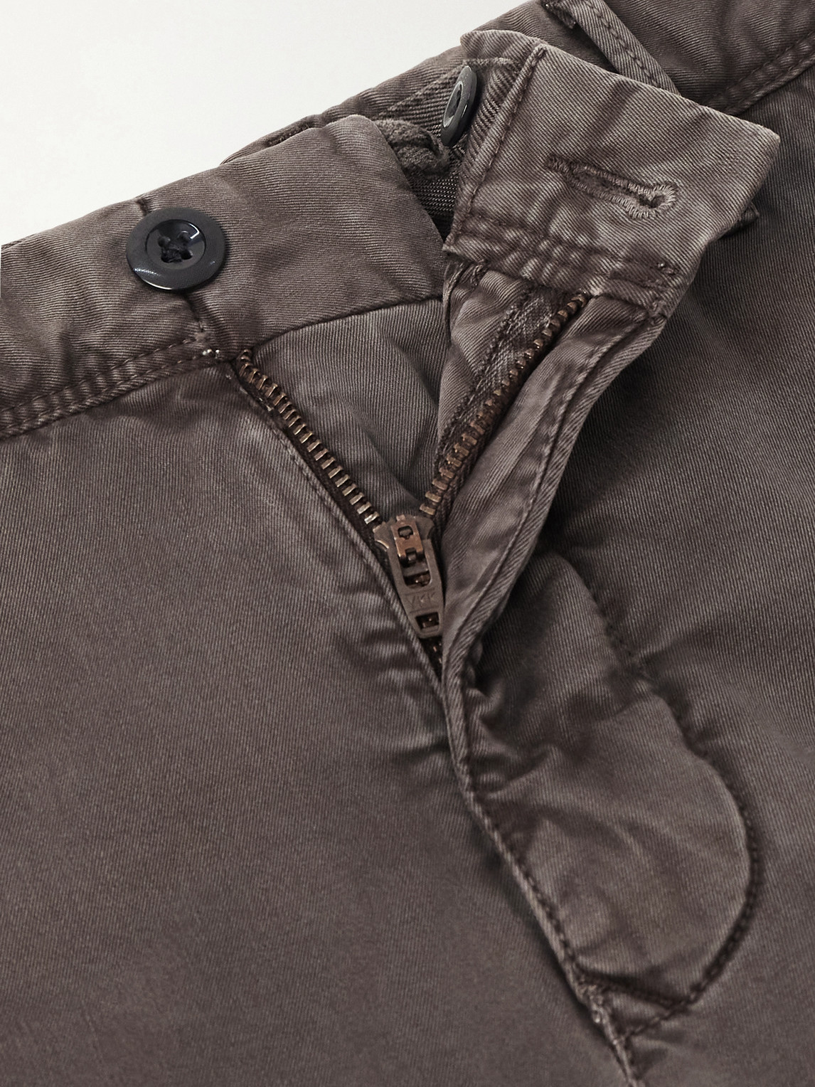 Tapered Stretch-Cotton Gabardine Trousers Slim-Fit