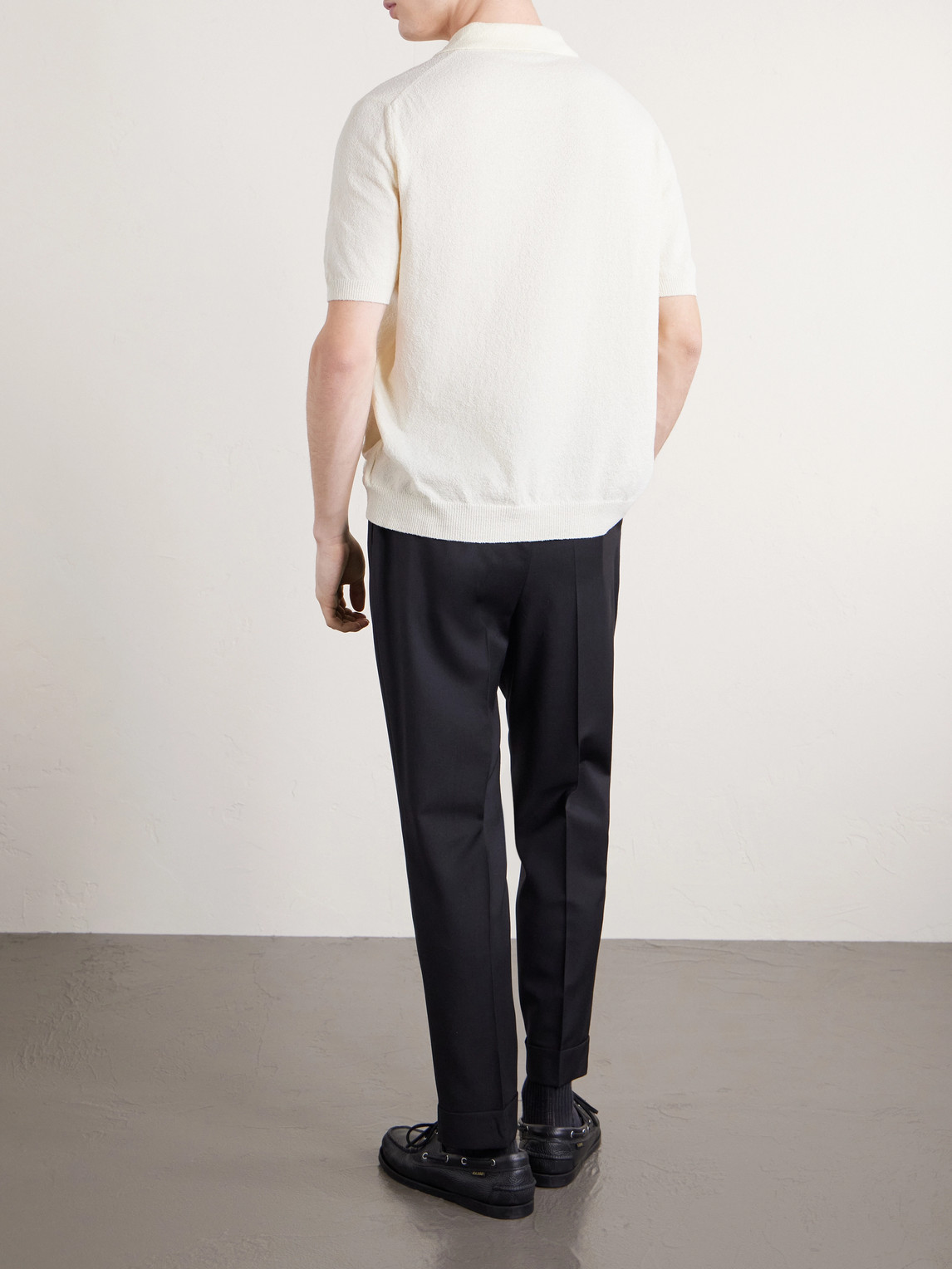 Slim-Fit Cotton-Blend Terry Polo Shirt
