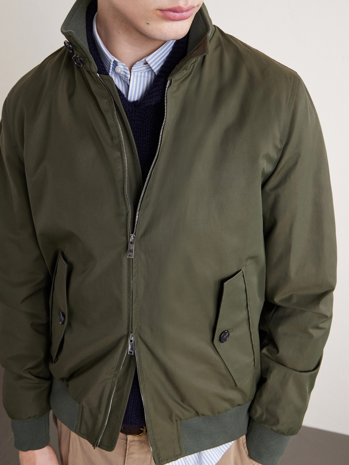 Cotton-Blend Bomber Jacket