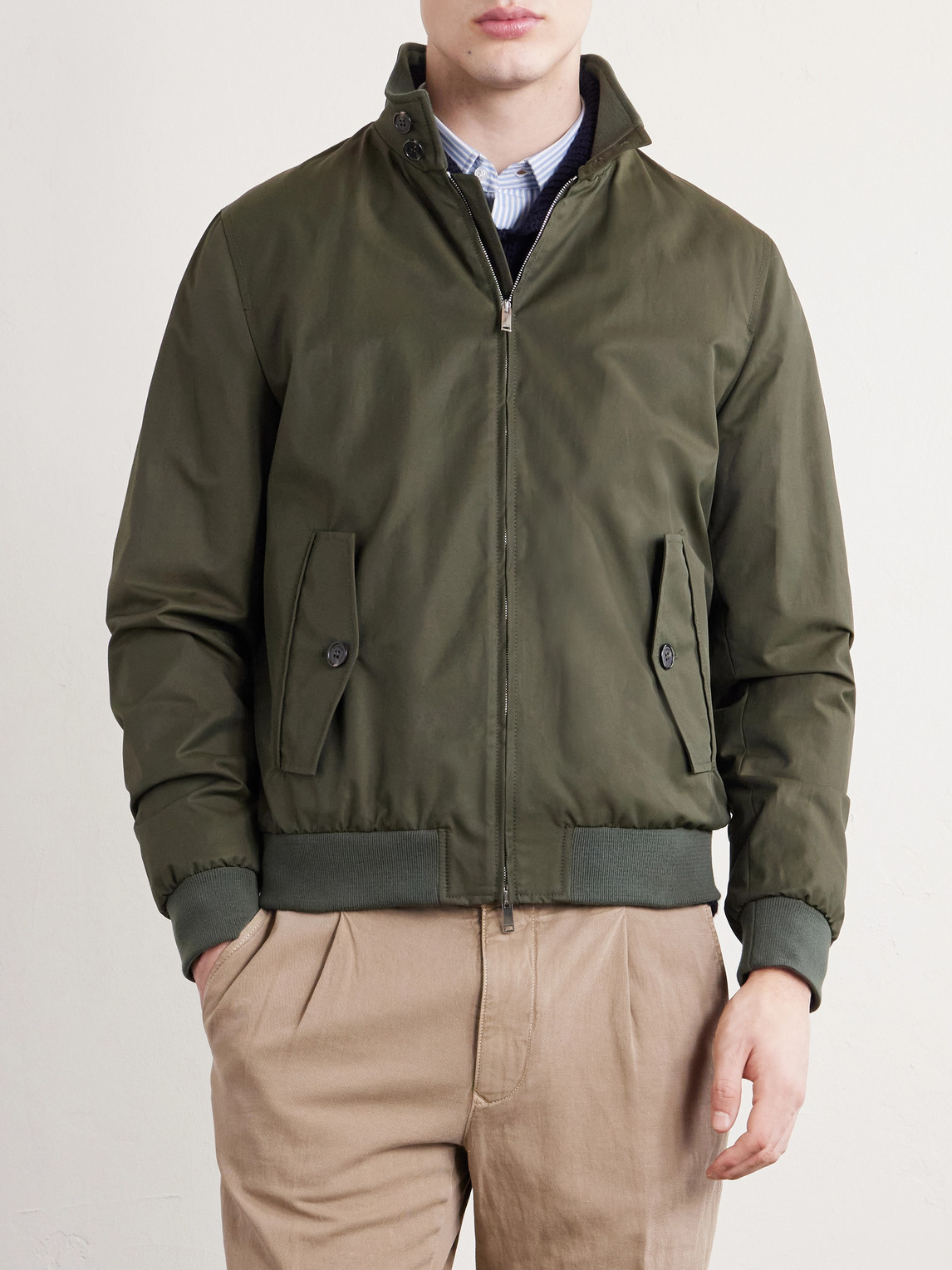  Slowear - Cotton-blend Bomber Jacket - Men - Green - It 46 