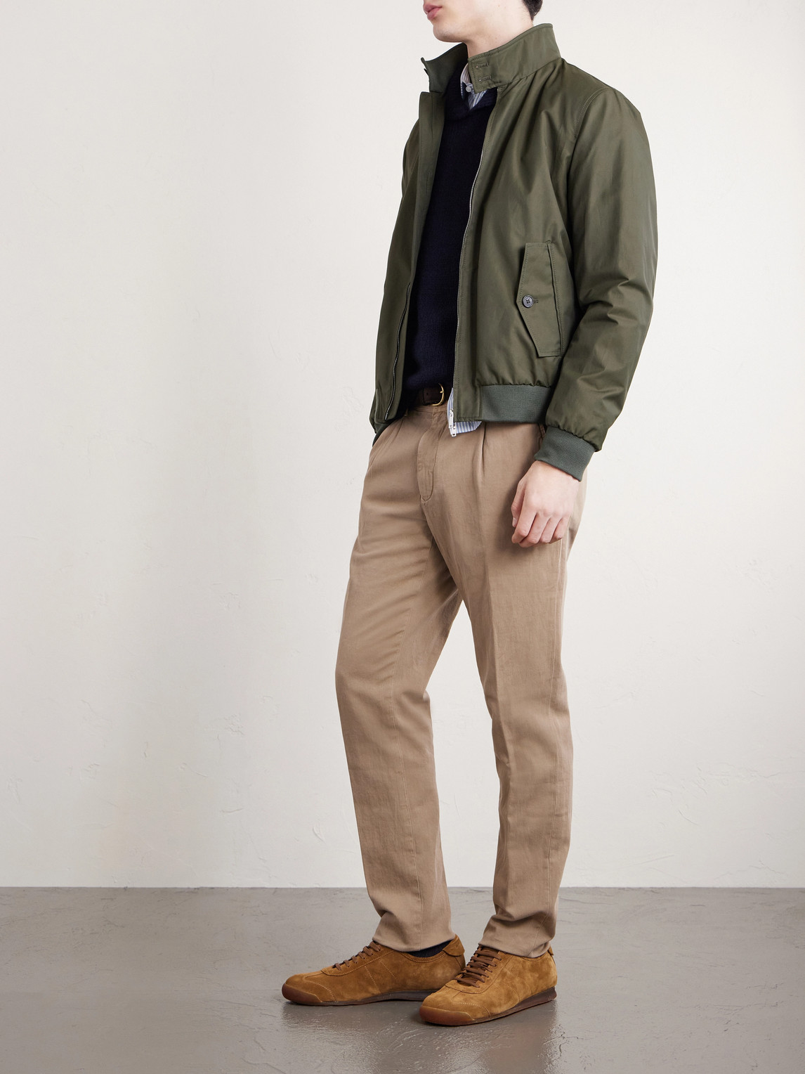 Cotton-Blend Bomber Jacket