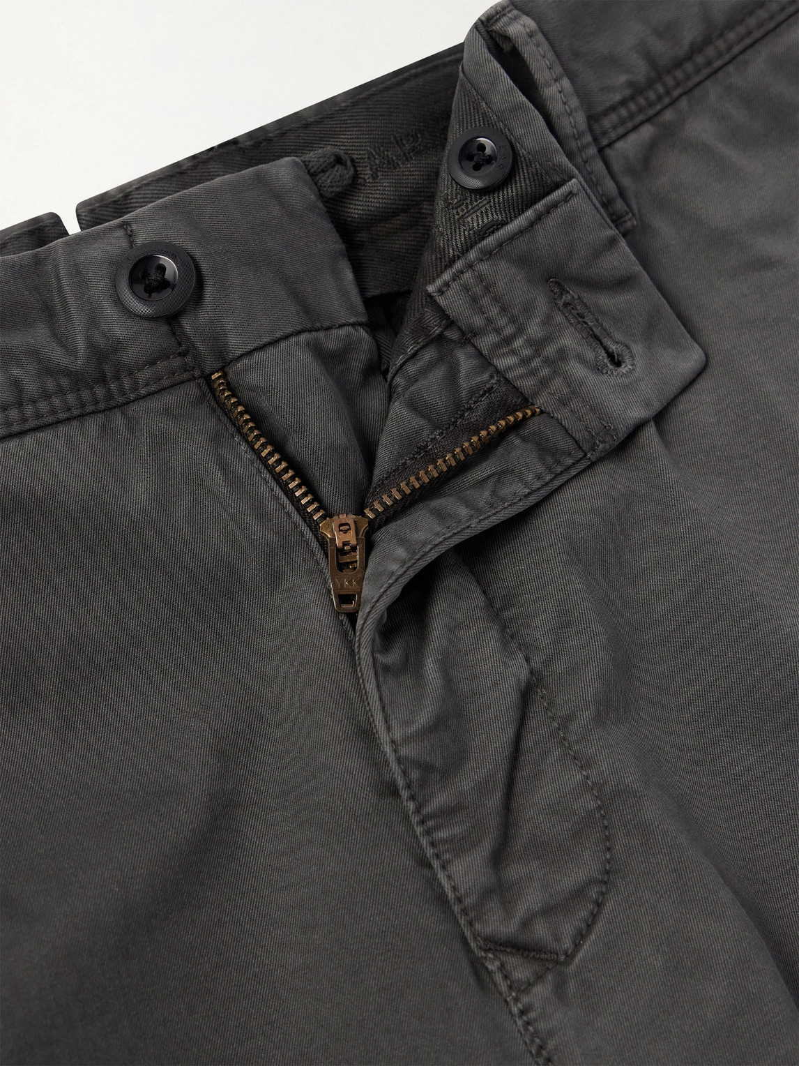 Tapered Stretch-Cotton Gabardine Trousers Slim-Fit