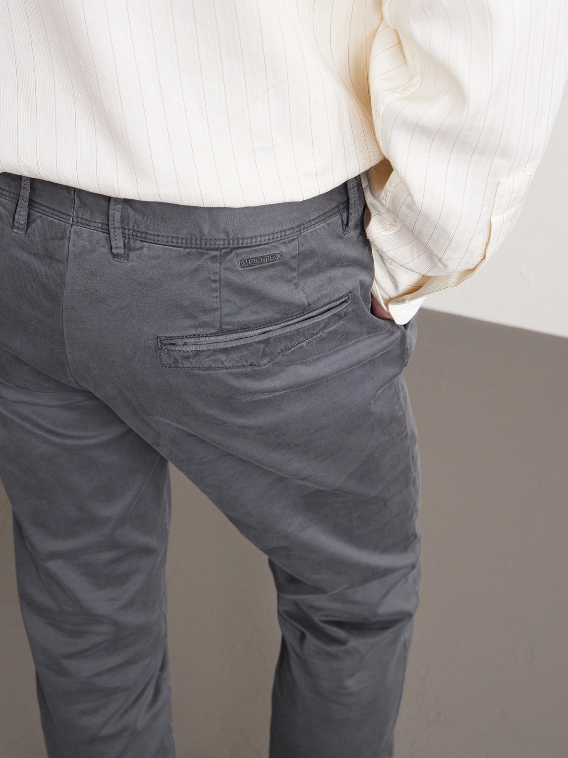 Tapered Stretch-Cotton Gabardine Trousers Slim-Fit