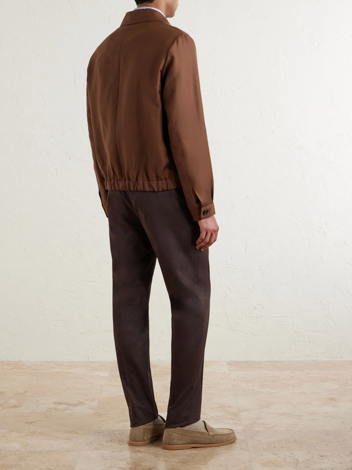 Tapered Stretch-Cotton Trousers
