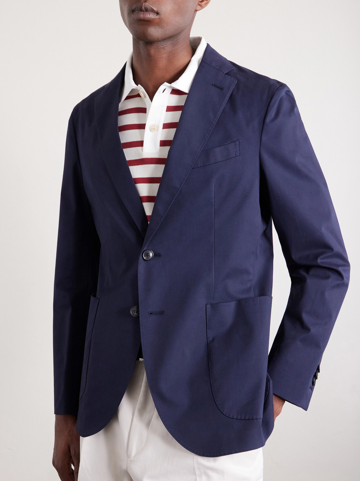  Slowear - Cotton-blend Suit Jacket - Men - Blue - It 46 