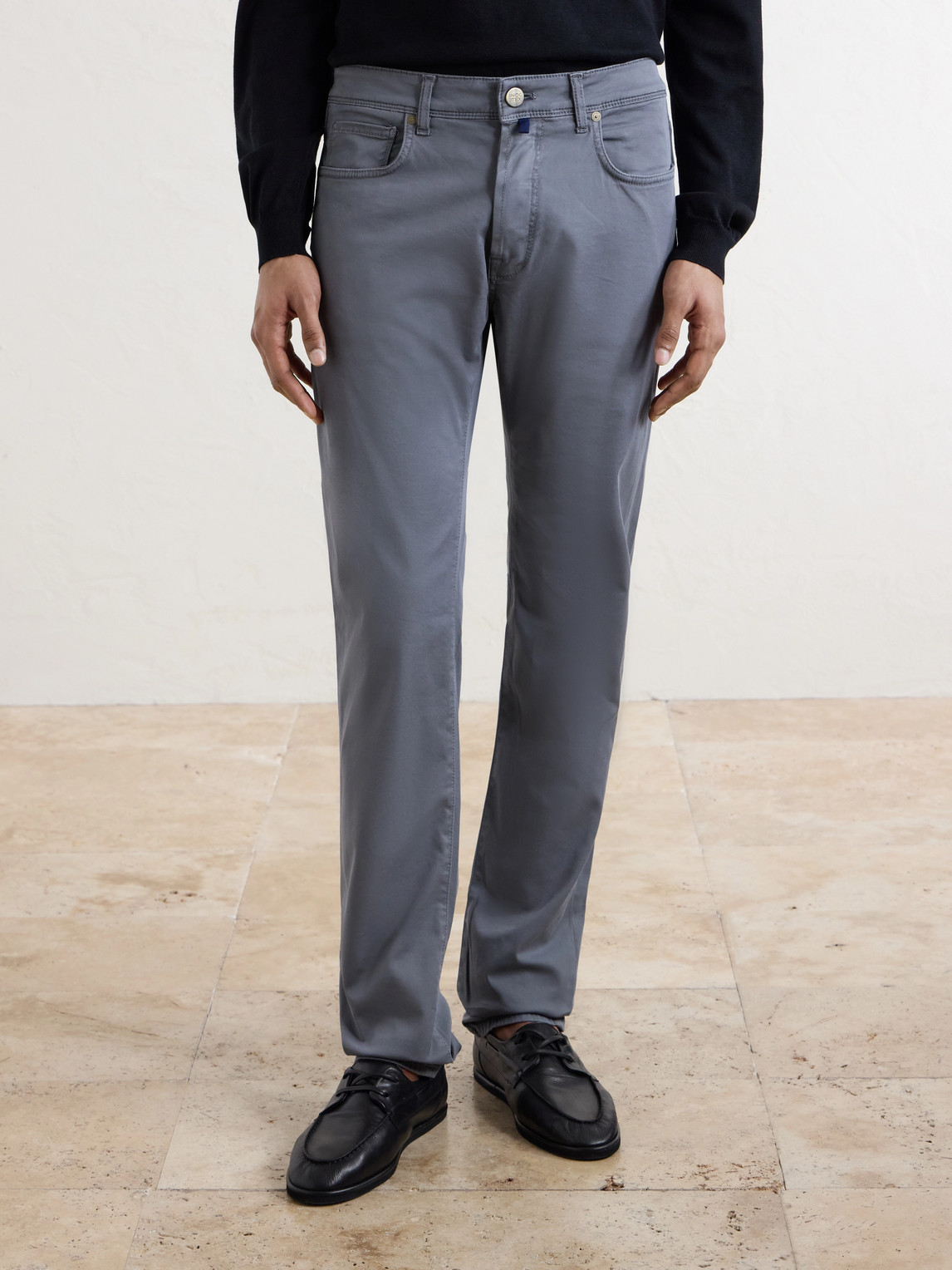 Stretch Cotton-Blend Gabardine Trousers Slim-Fit