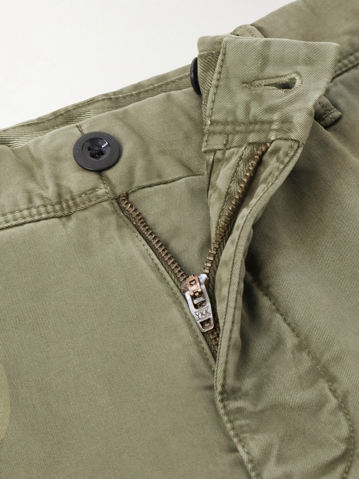 Tapered Stretch-Cotton Gabardine Trousers Slim-Fit