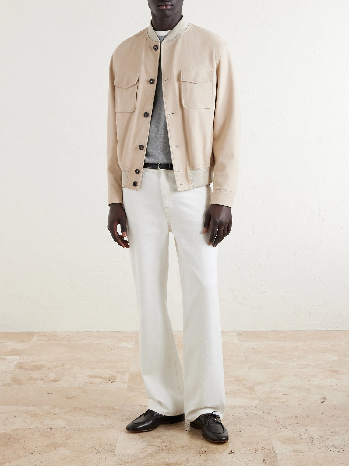 Suede Bomber Jacket