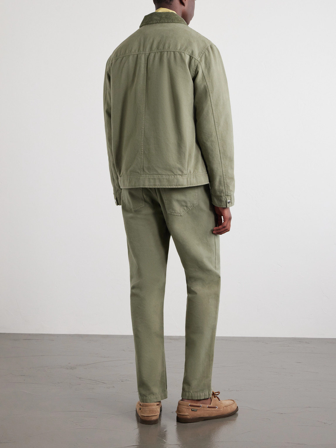 Mr P. - Corduroy-Trimmed Organic Cotton Coach Jacket