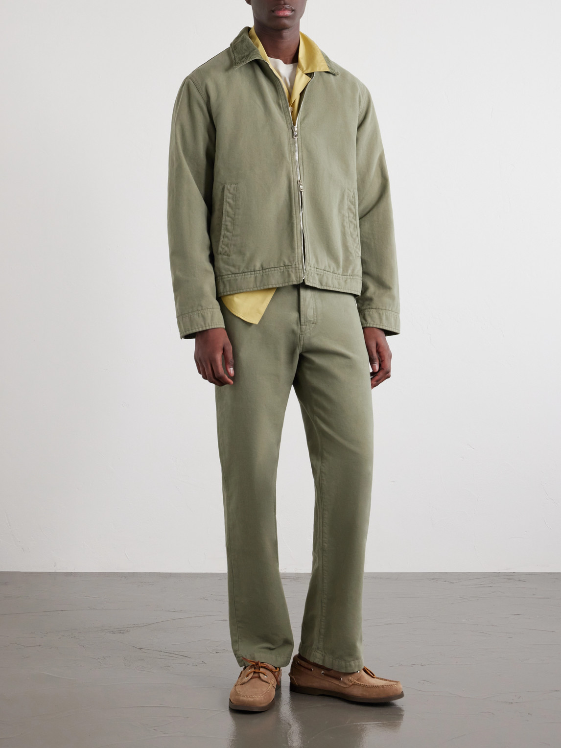 Mr P. - Corduroy-Trimmed Organic Cotton Coach Jacket
