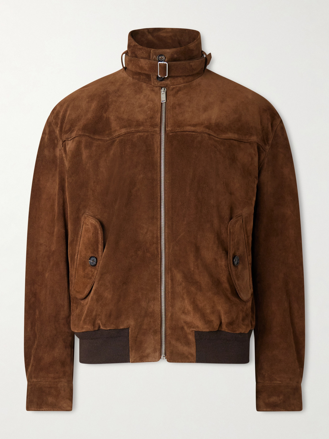 McQueen Panelled Suede Harrington Jacket - Men