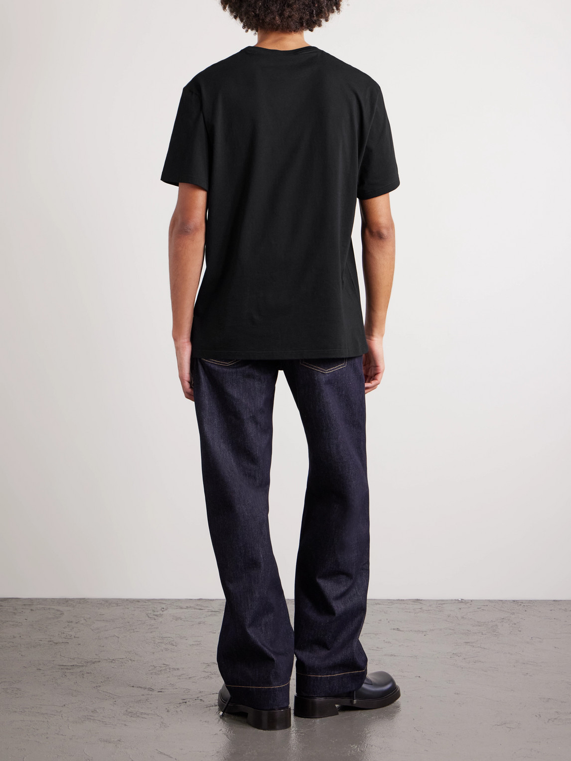 Alexander Mcqueen Printed Cotton-jersey T-shirt In Black