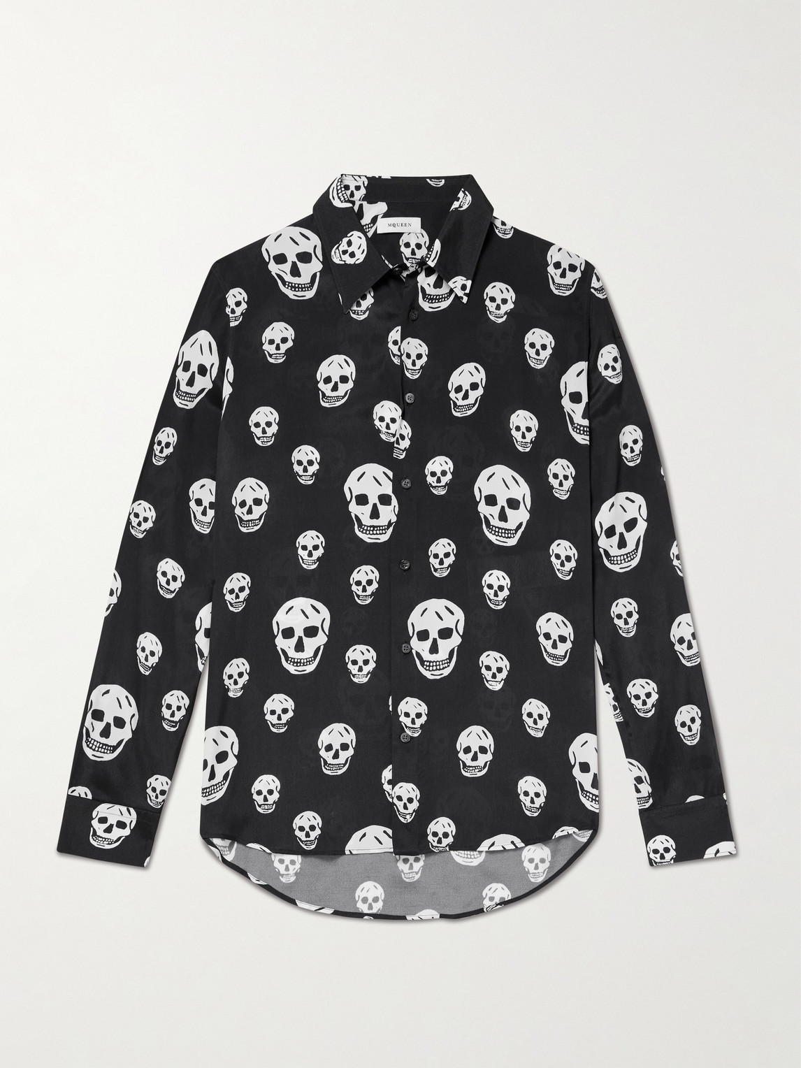 McQueen Printed Satin Shirt UK/US 15