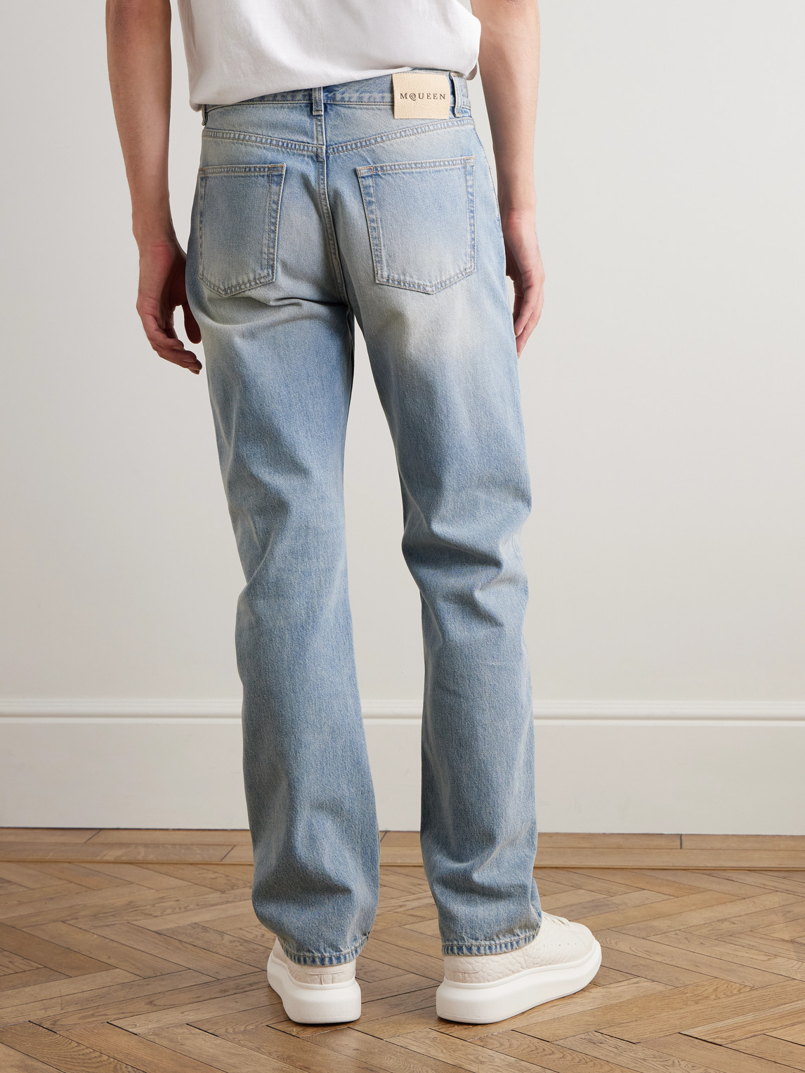 Alexander Mcqueen Francis Straight-leg Jeans In Blue