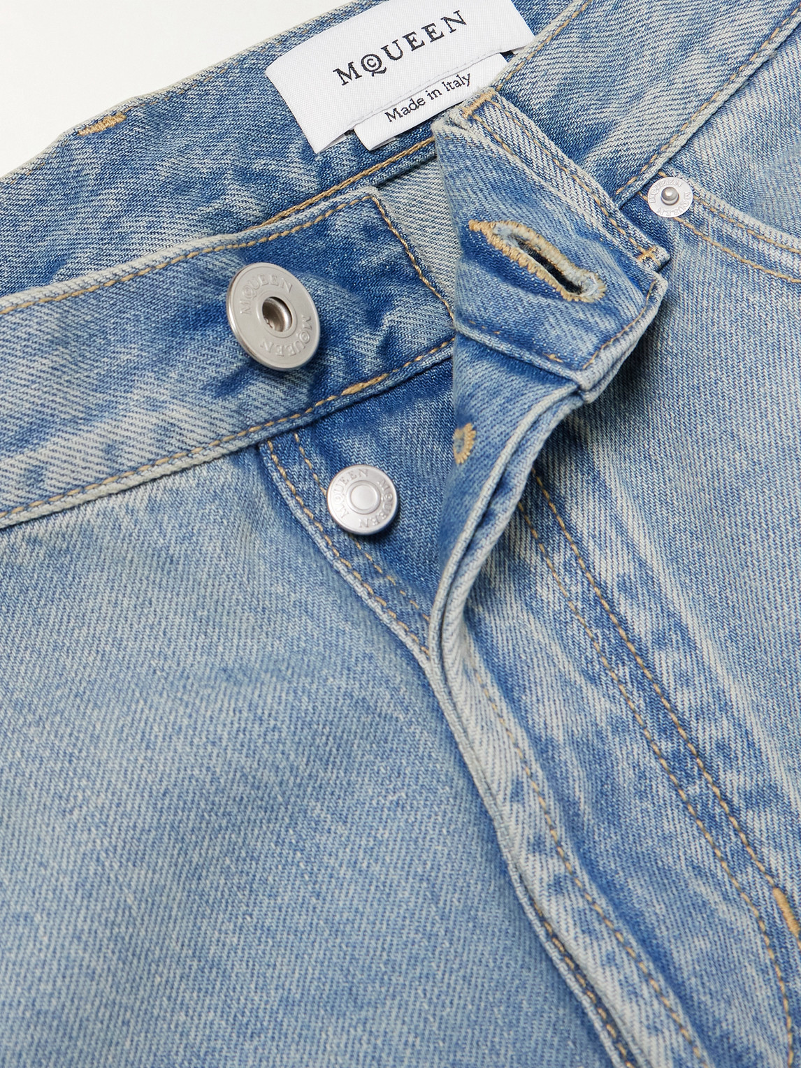 Alexander Mcqueen Francis Straight-leg Jeans In Blue