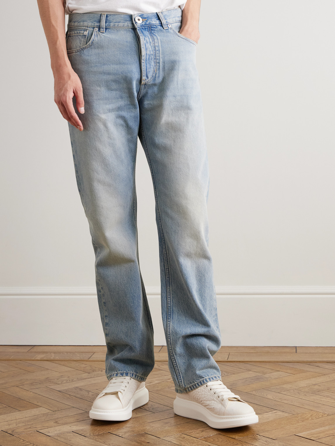 Alexander Mcqueen Francis Straight-leg Jeans In Blue