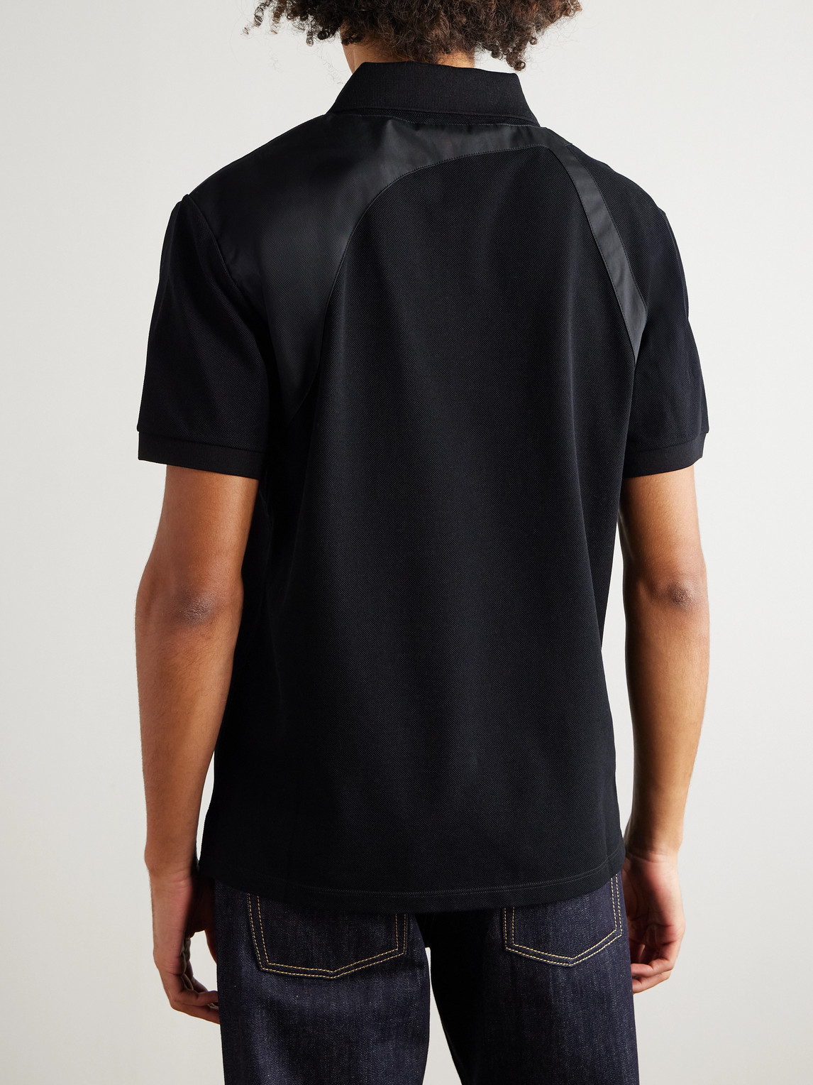 Harness-Detailed Cotton-Piqué Polo Shirt