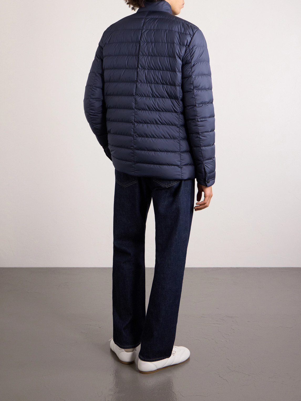 Kenai Leather-Trimmed Quilted Shell Down Jacket