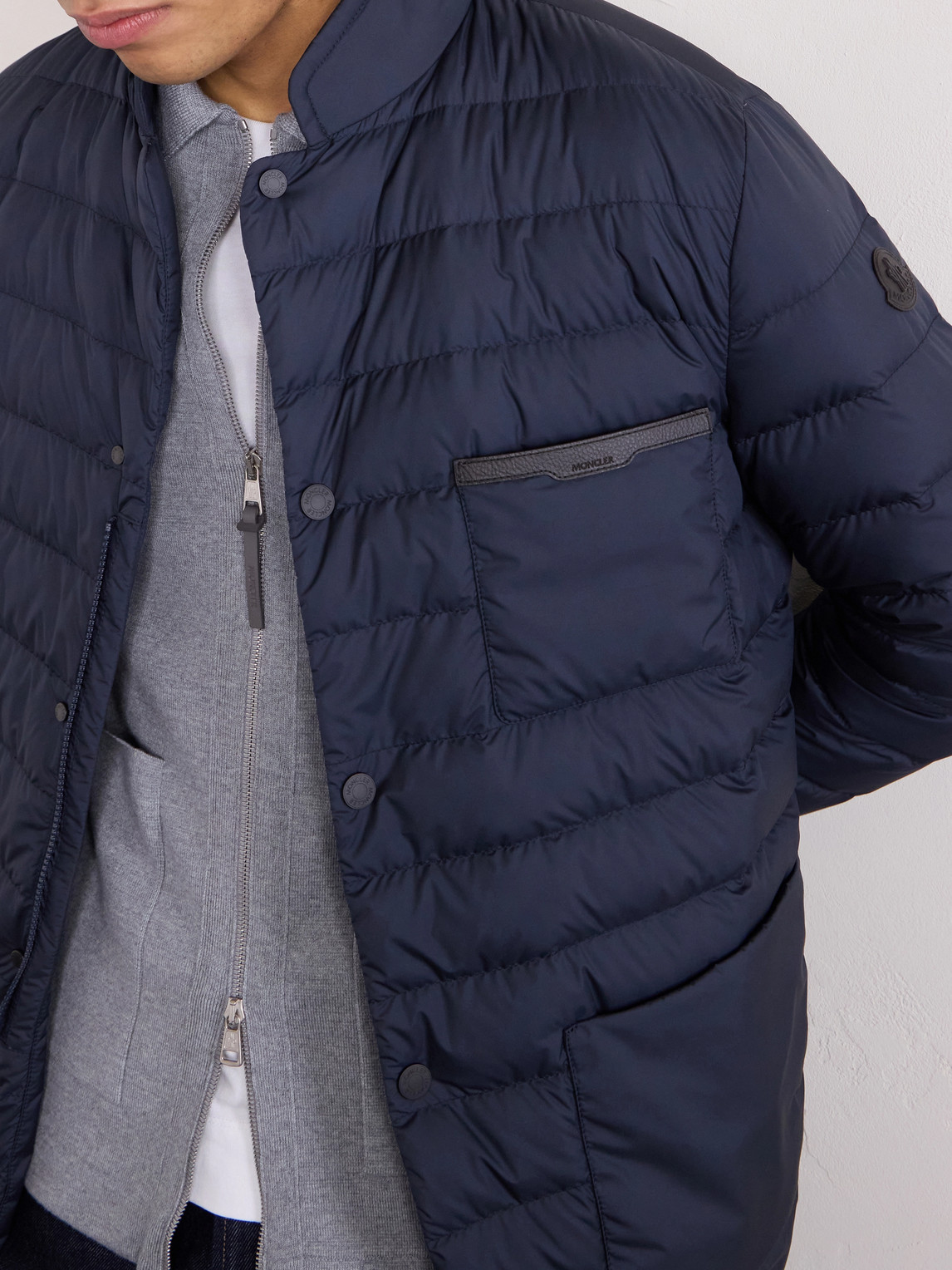 Kenai Leather-Trimmed Quilted Shell Down Jacket