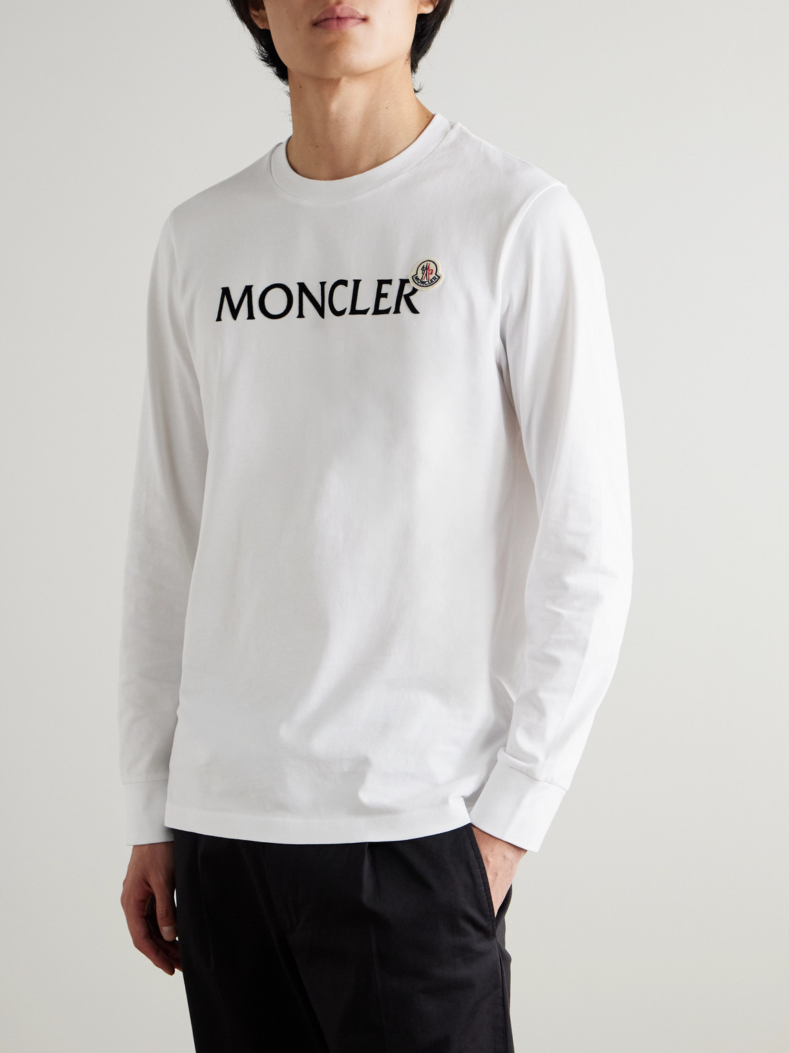 Logo-Flocked Cotton-Jersey T-Shirt