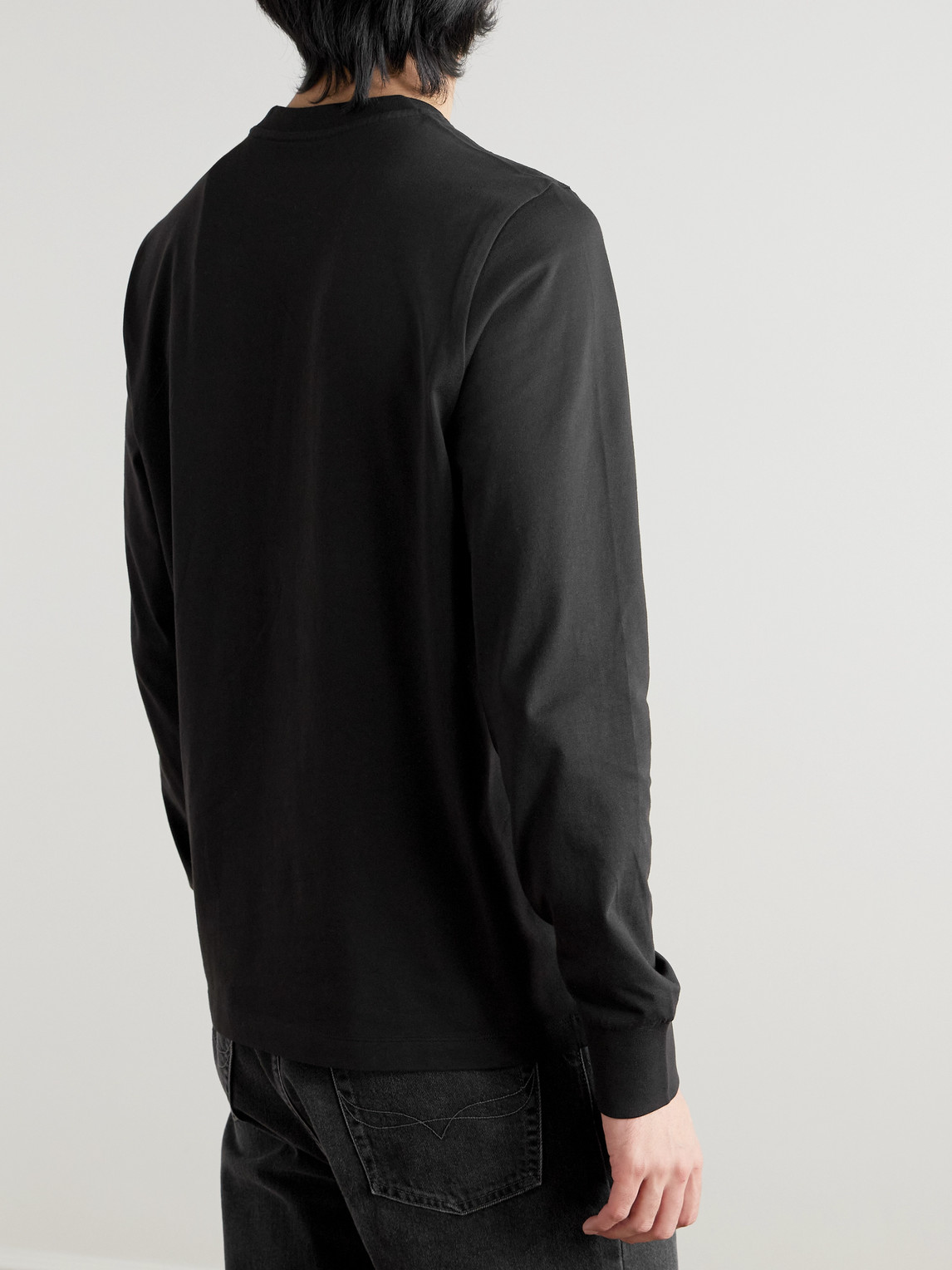 Logo-Flocked Cotton-Jersey T-Shirt