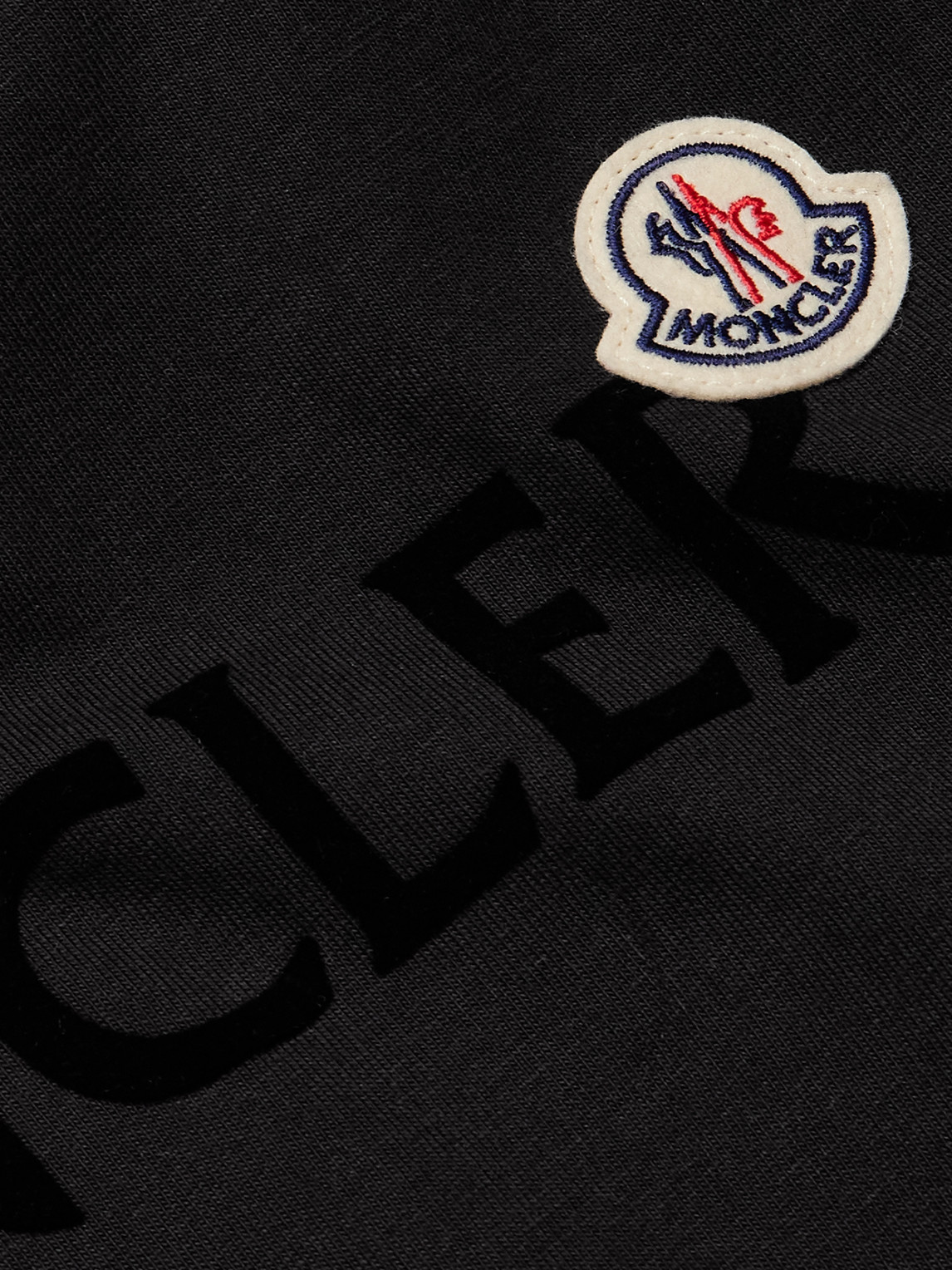 Logo-Flocked Cotton-Jersey T-Shirt