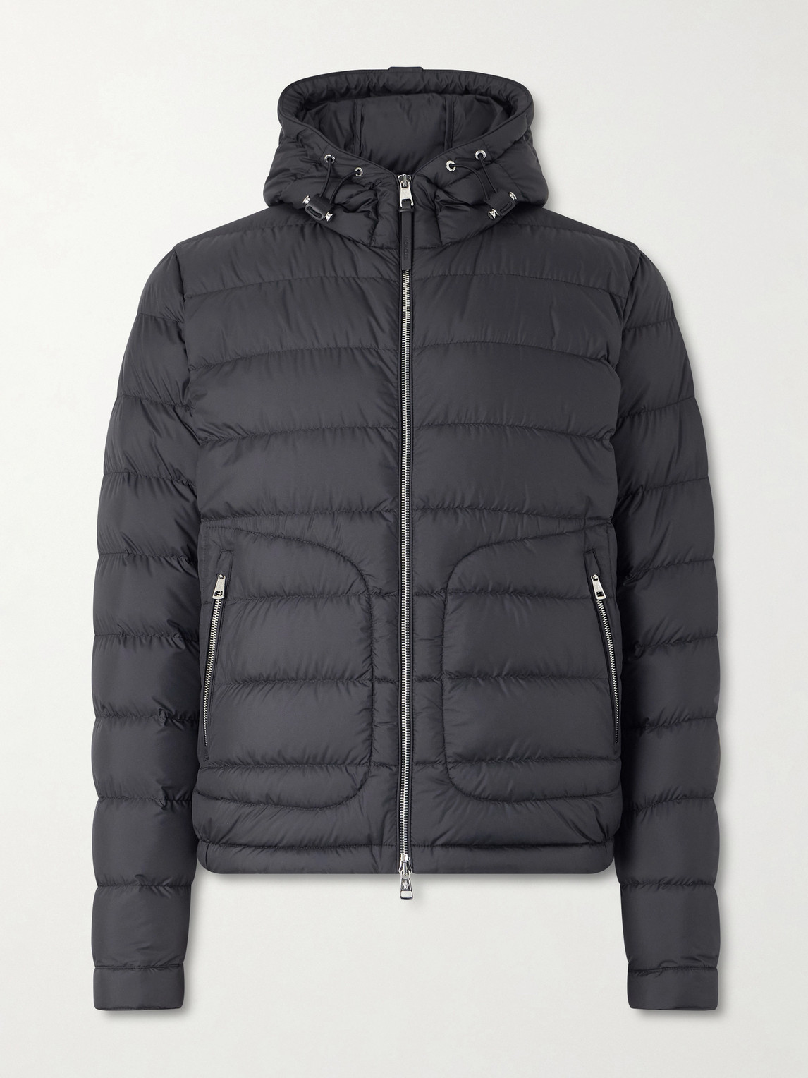 Sestriere Slim-Fit Leather-Trimmed Quilted Shell Hooded Down Jacket