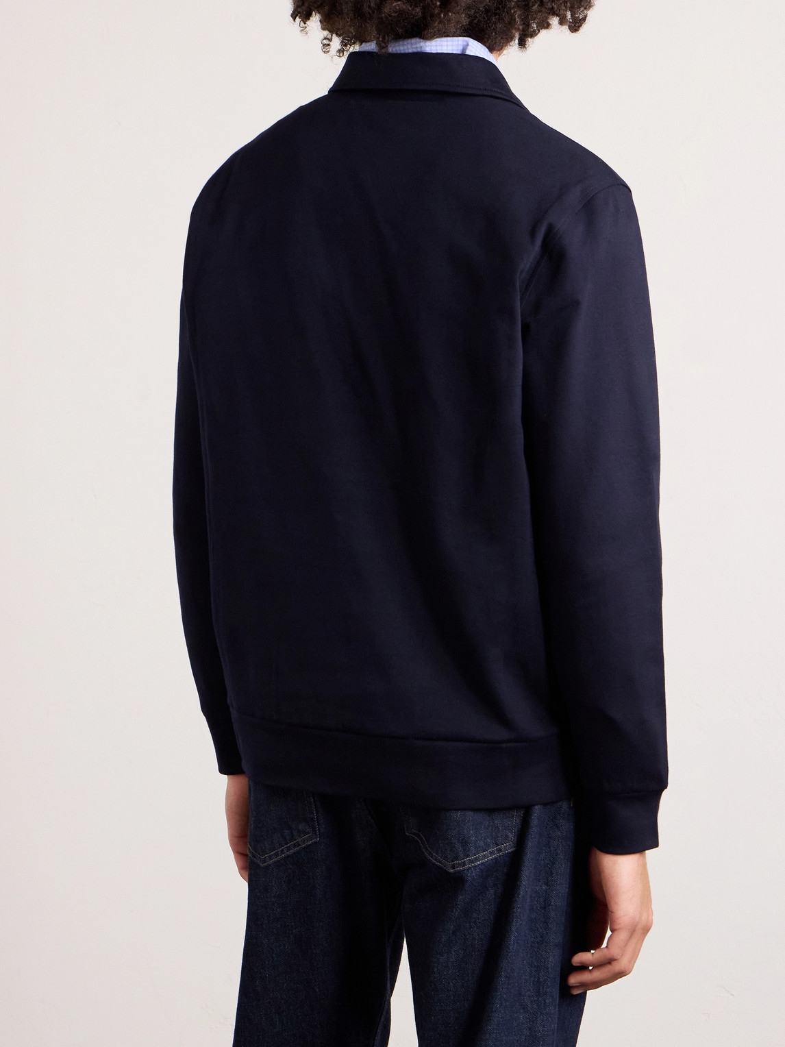 Cotton-Jersey Half-Zip Polo Shirt
