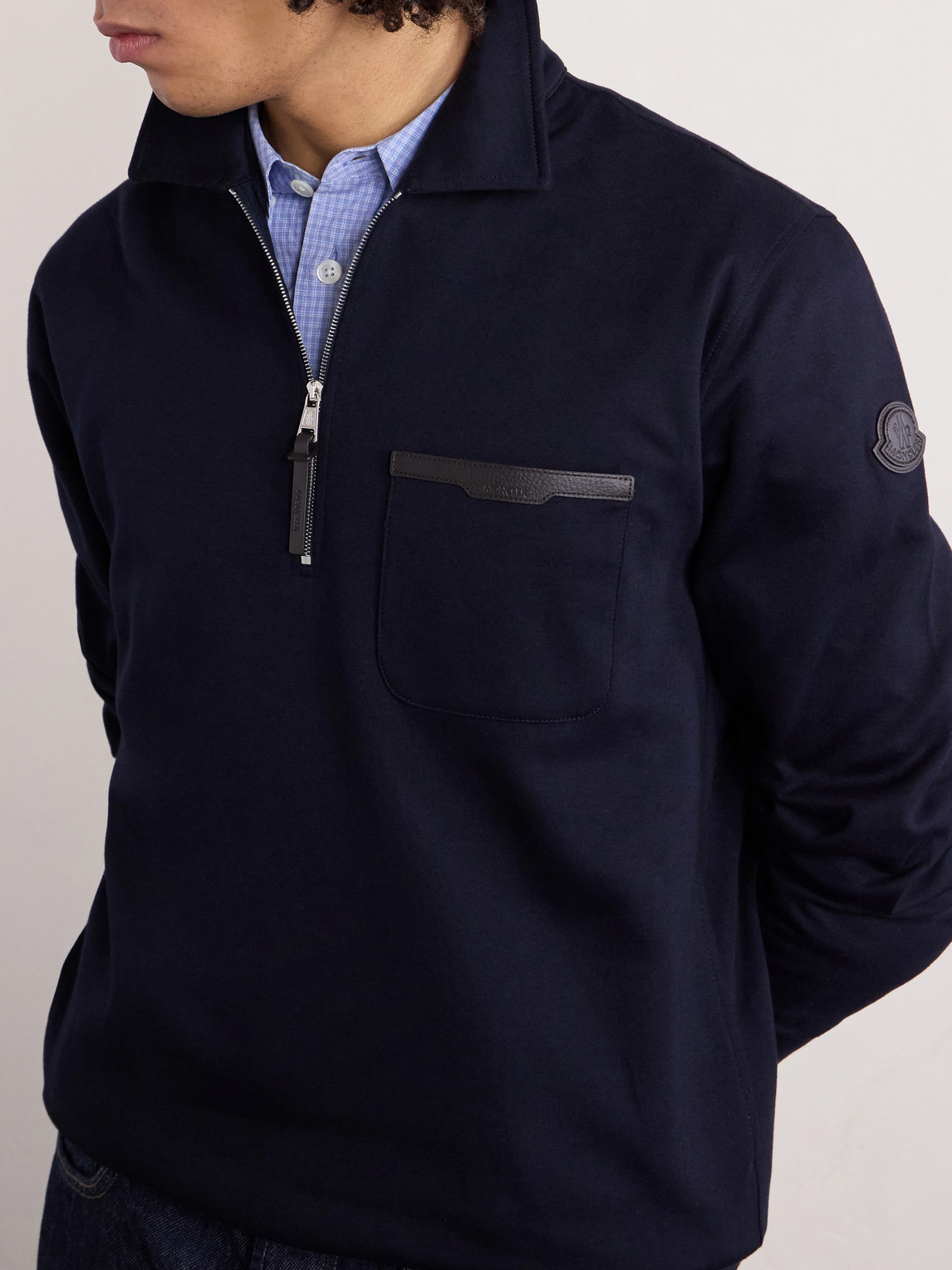 Cotton-Jersey Half-Zip Polo Shirt