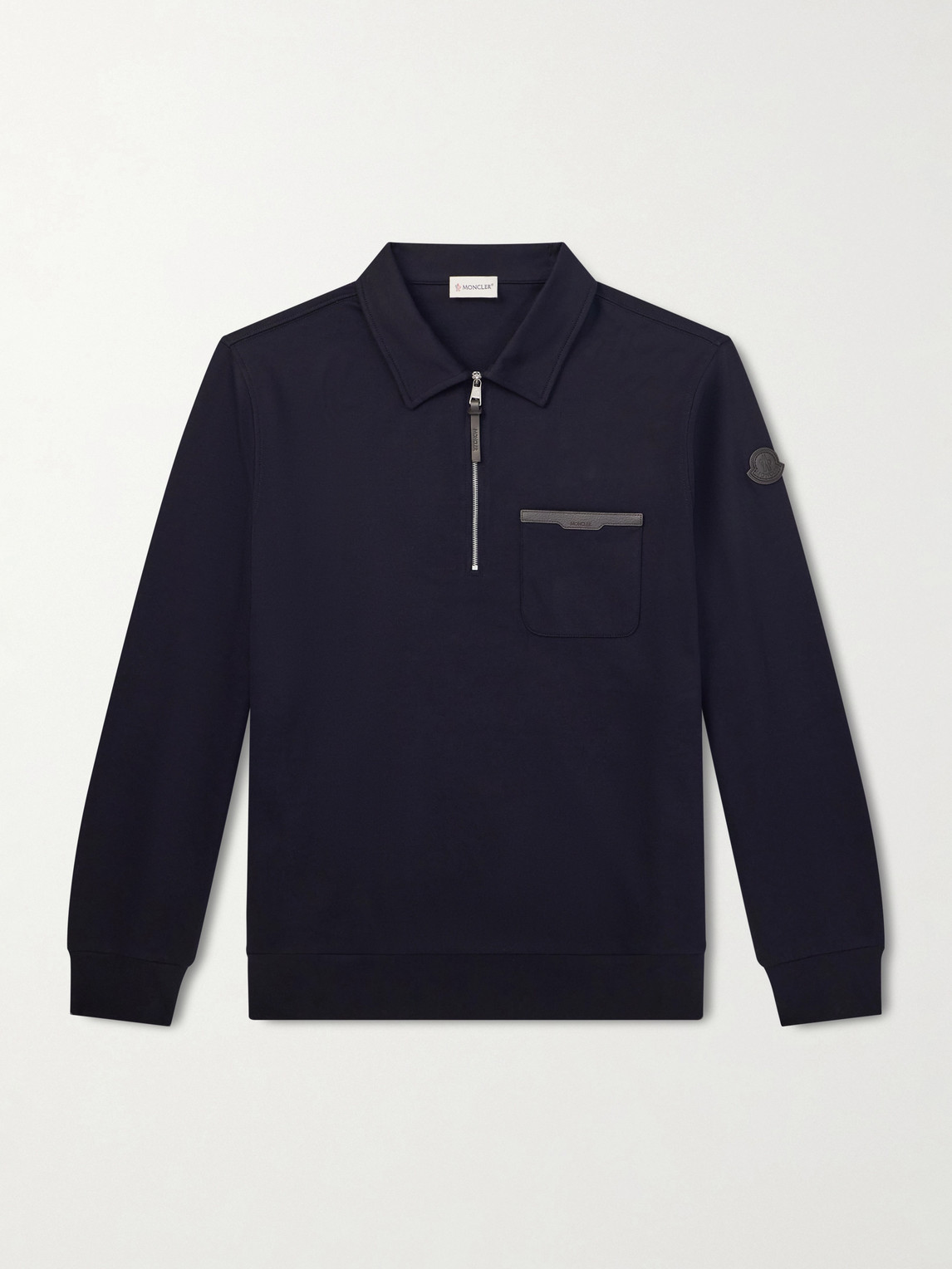 Cotton-Jersey Half-Zip Polo Shirt