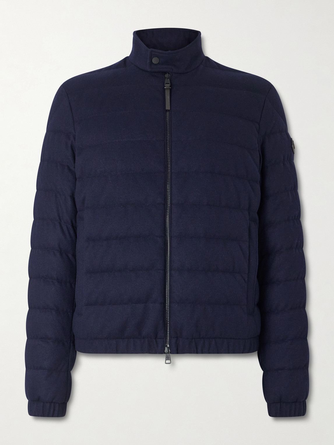 Luray Slim-Fit Leather-Trimmed Quilted Jersey Down Jacket